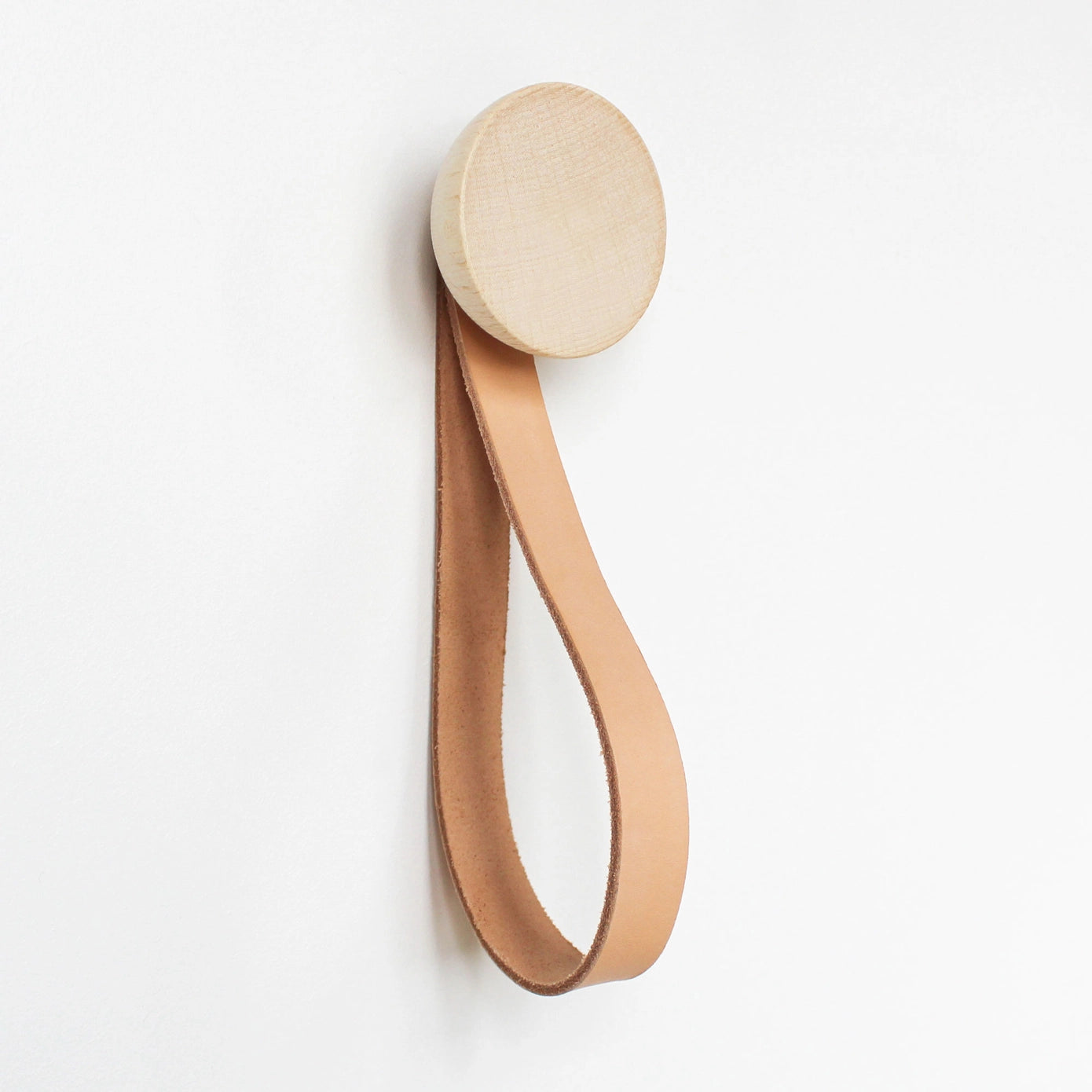 Wall Mounted Hook w Leather Strap