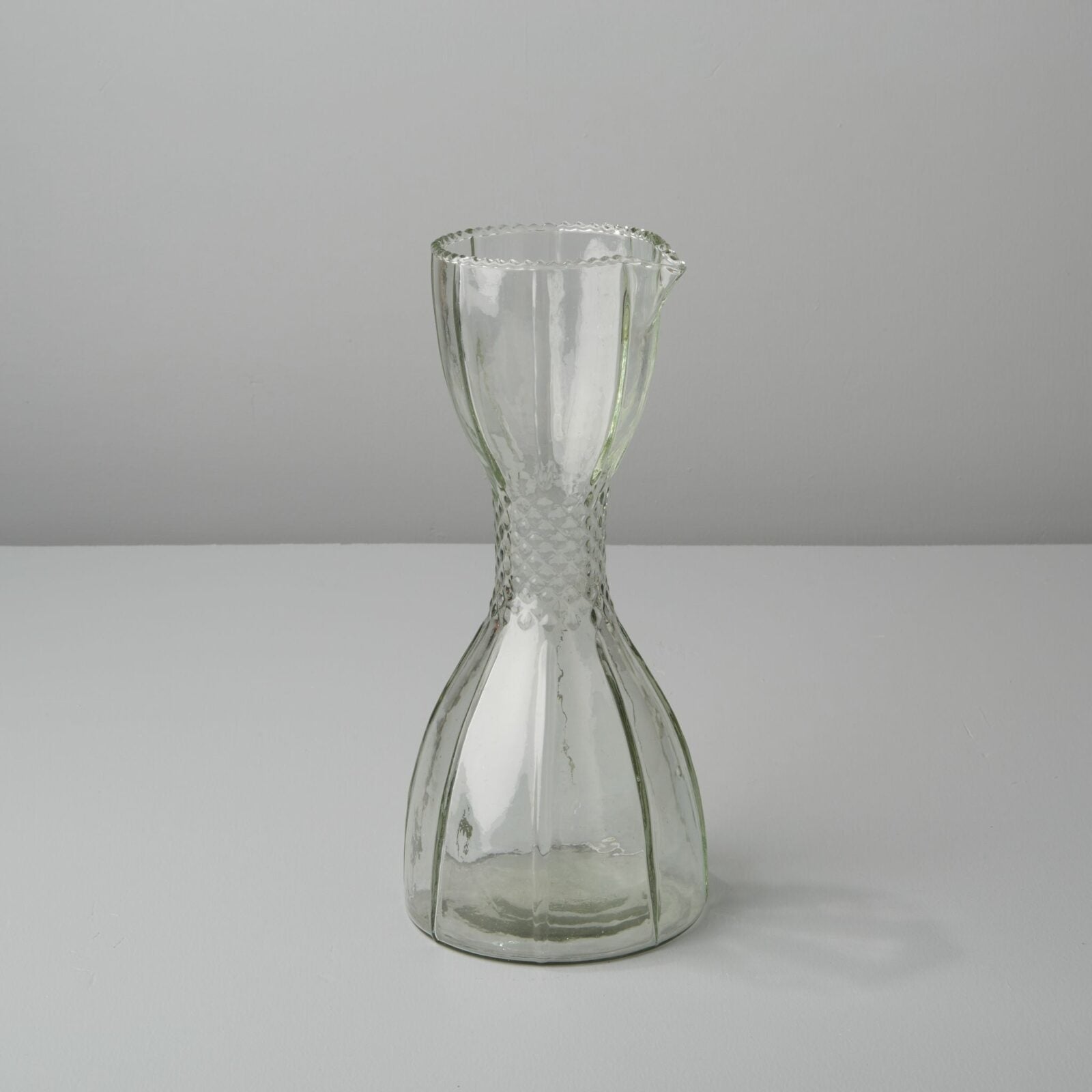 Ruffle Bell Glass Carafe