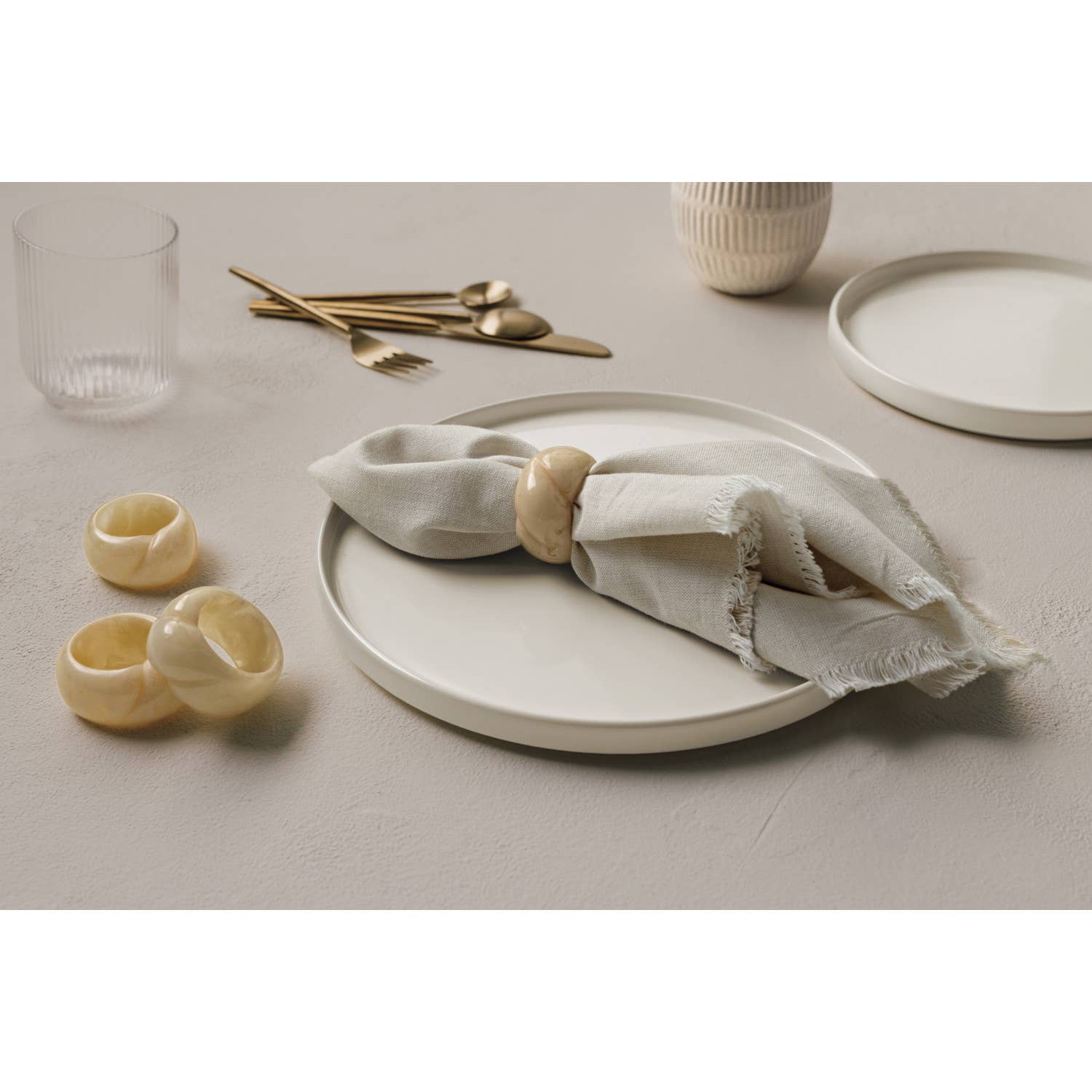 Ivory Resin Napkin Ring