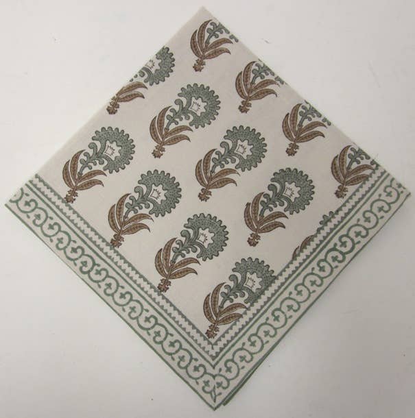 Aqua Bouquet Napkin