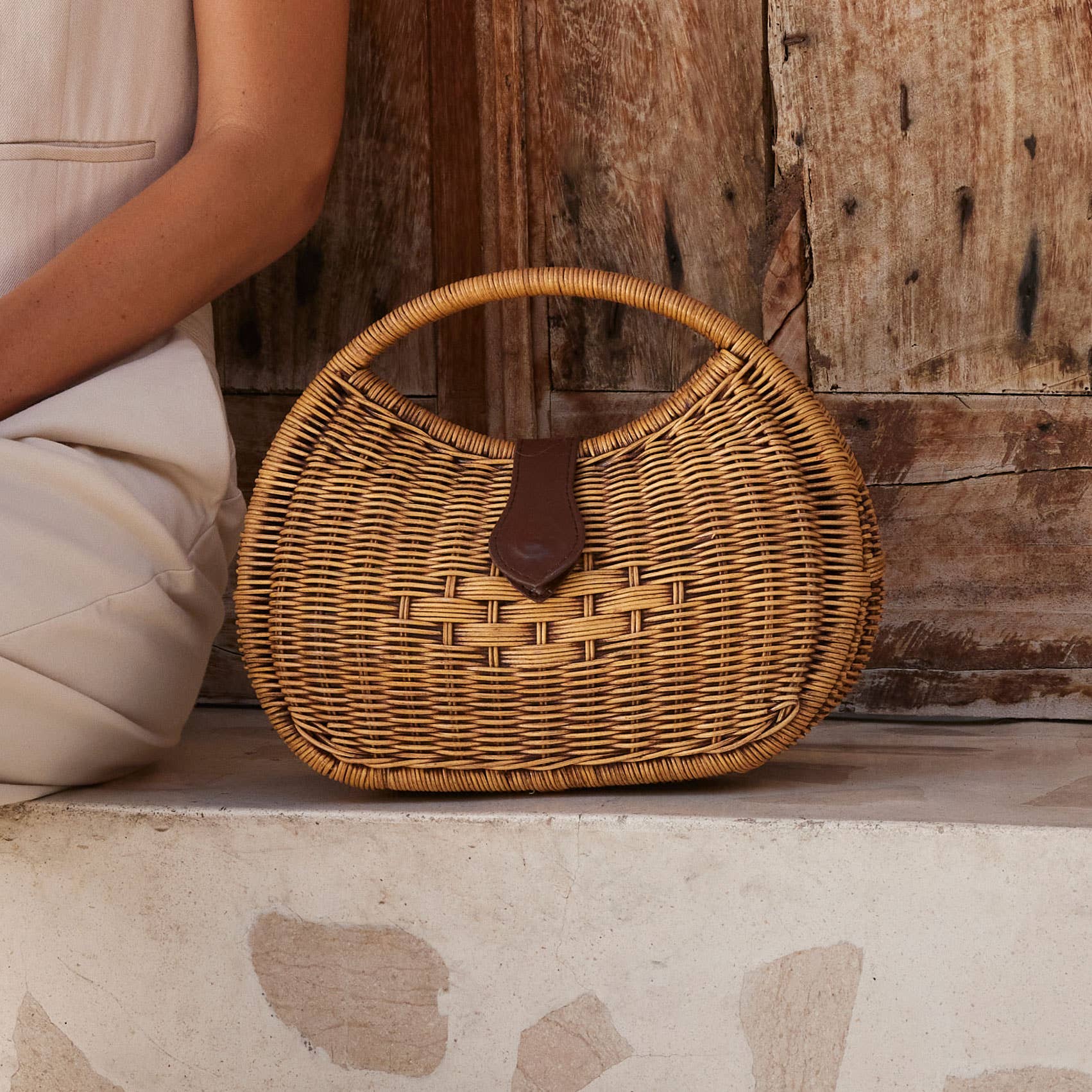Rattan Eclipse Handbag