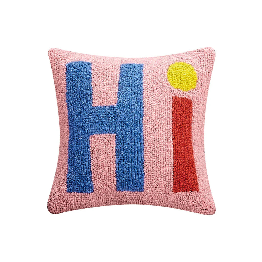 Colorful Hi Wool Hook Pillow