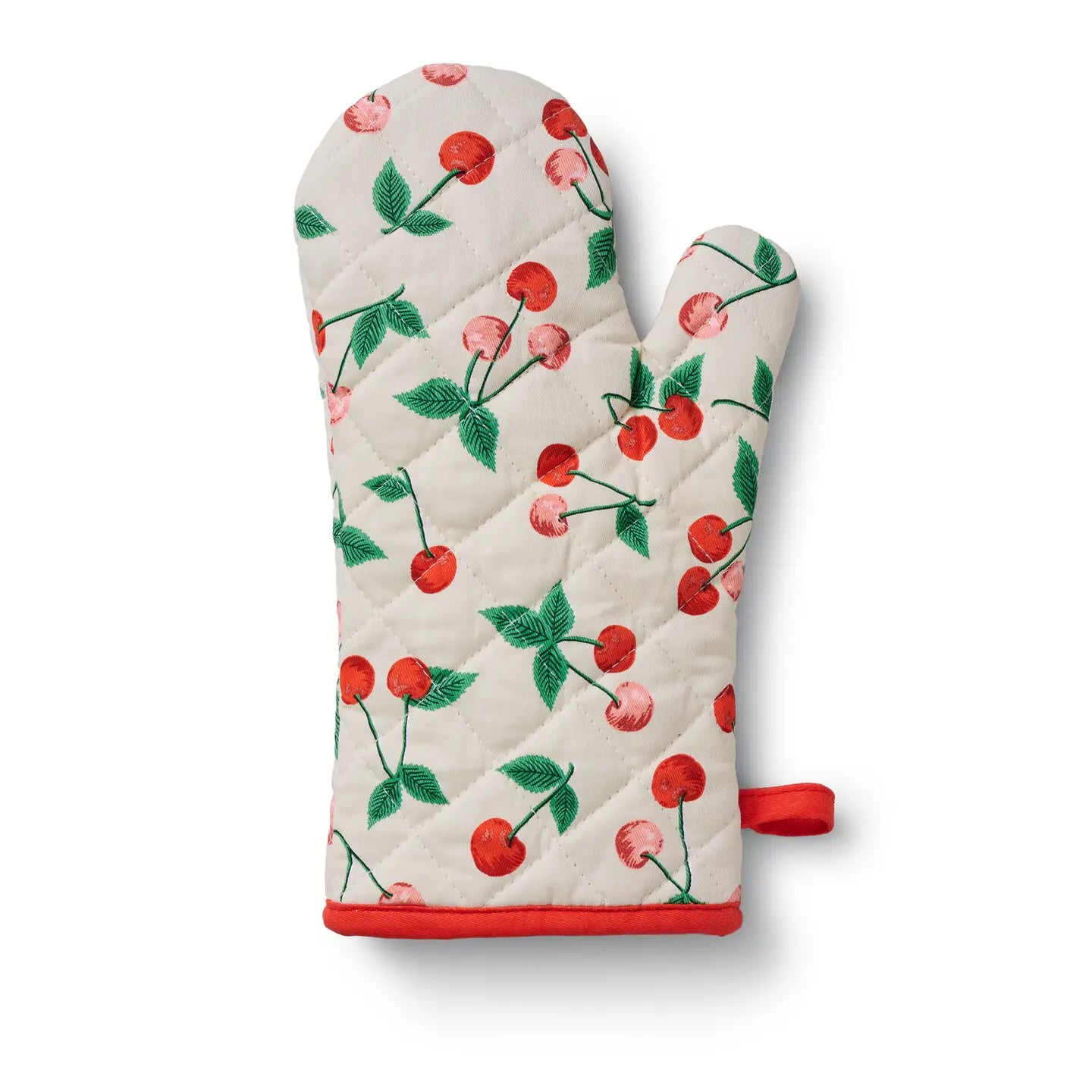 Cherries Quilted Oven Mitt