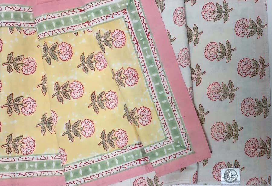 Pink Carnation Table Runner