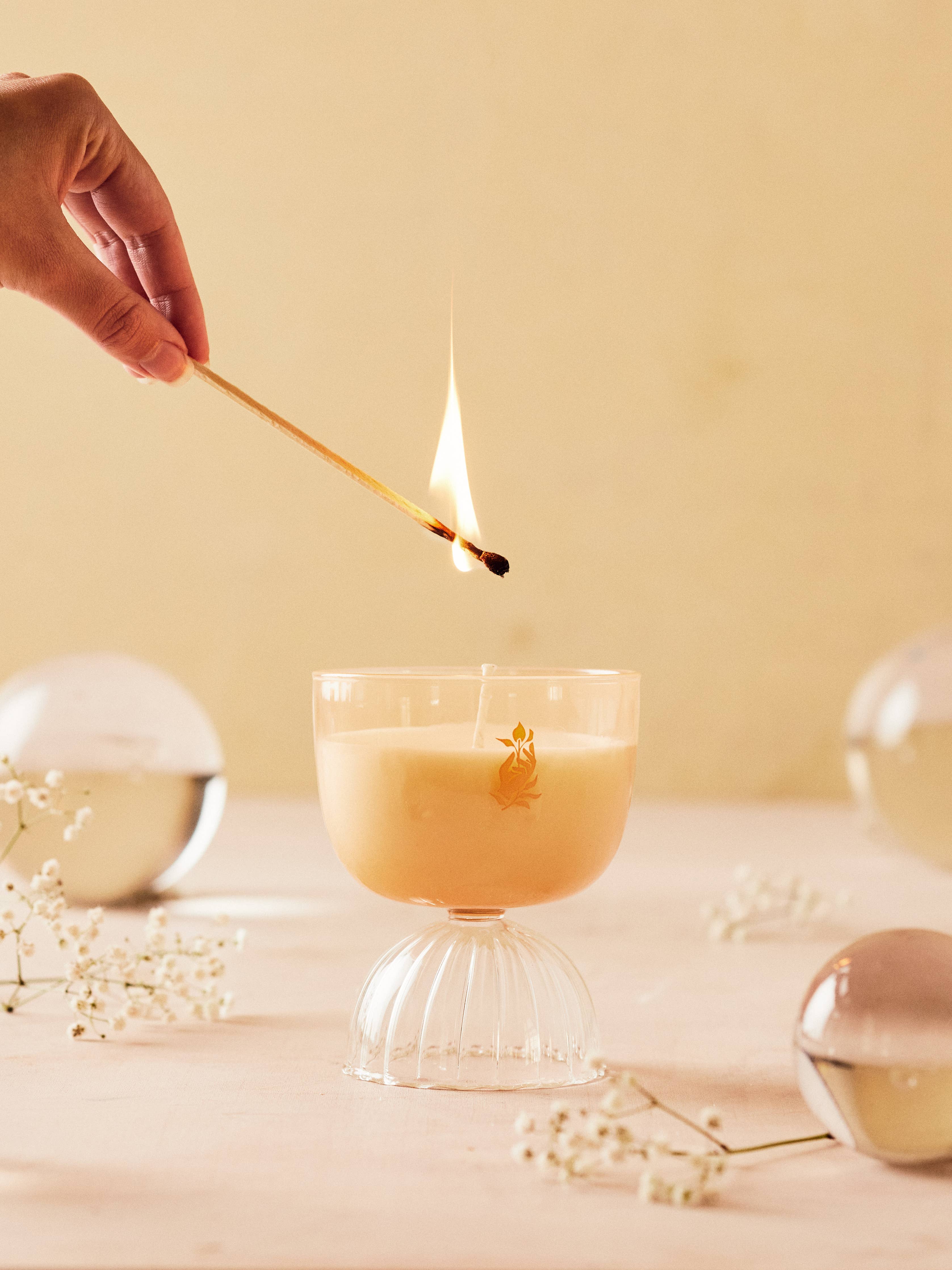 Rose' Coupe Candle