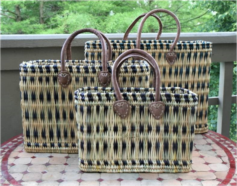 Midnight Splash Moroccan Basket
