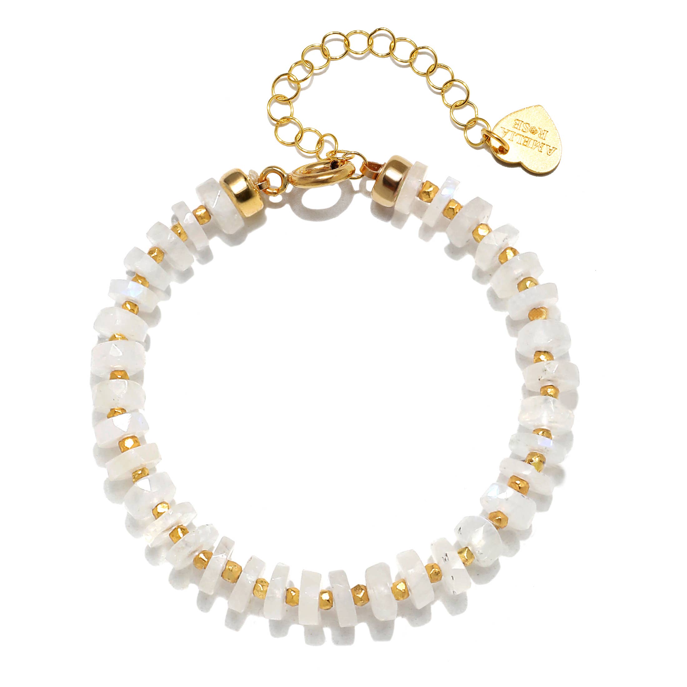 Rainbow Moonstone Heishi Bracelet