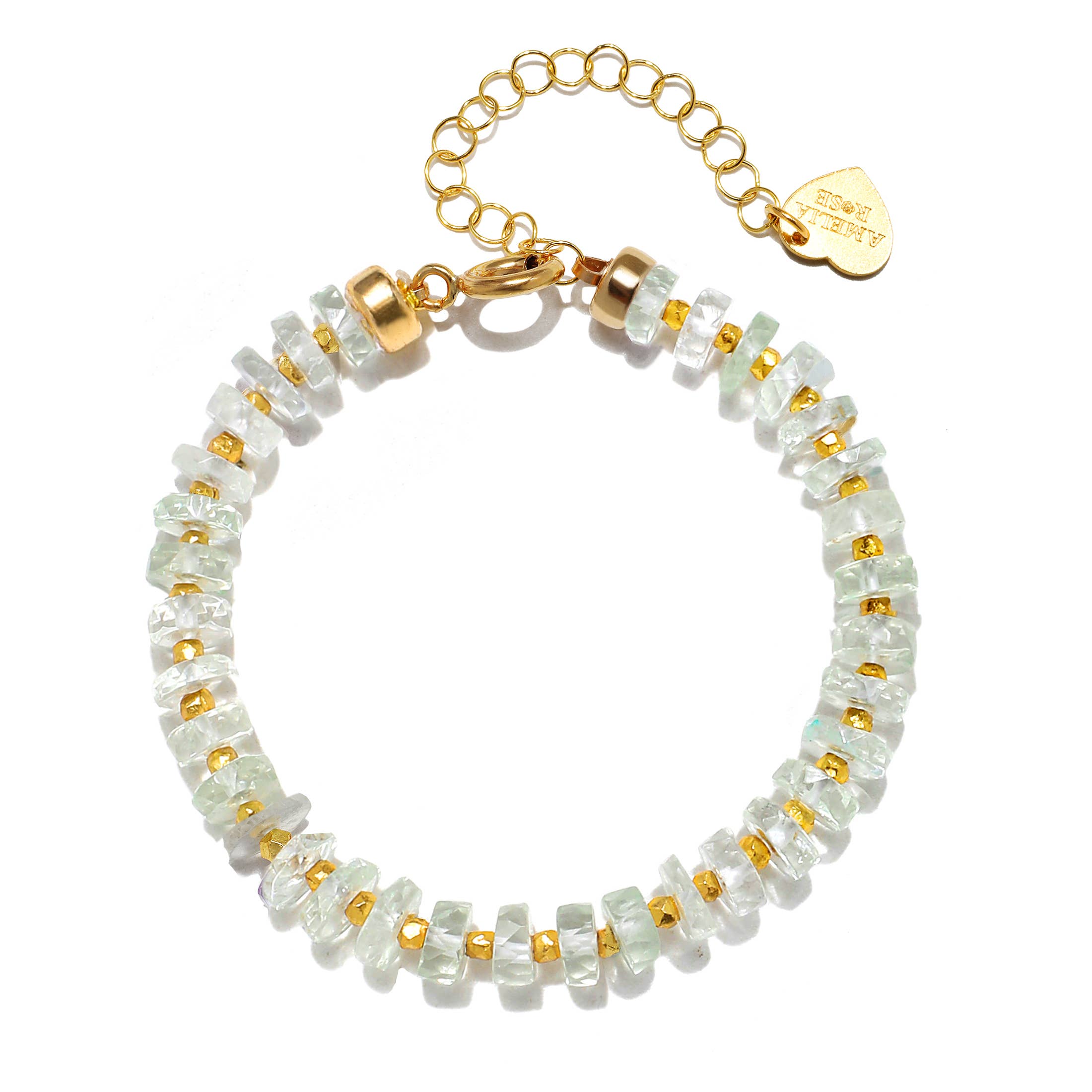 Green Amethyst Heishi Bracelet