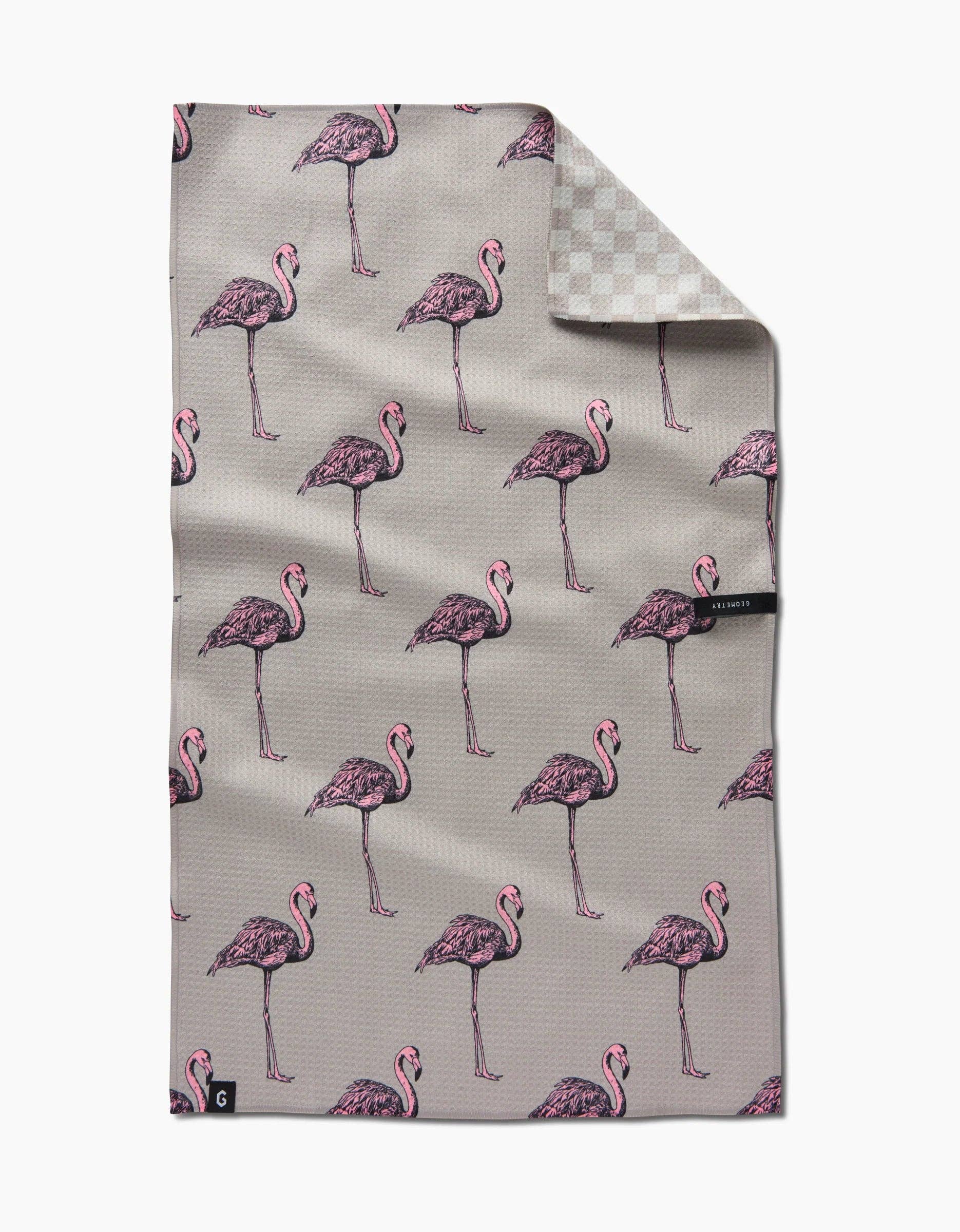 Flamingo Double Sided Tea Towel