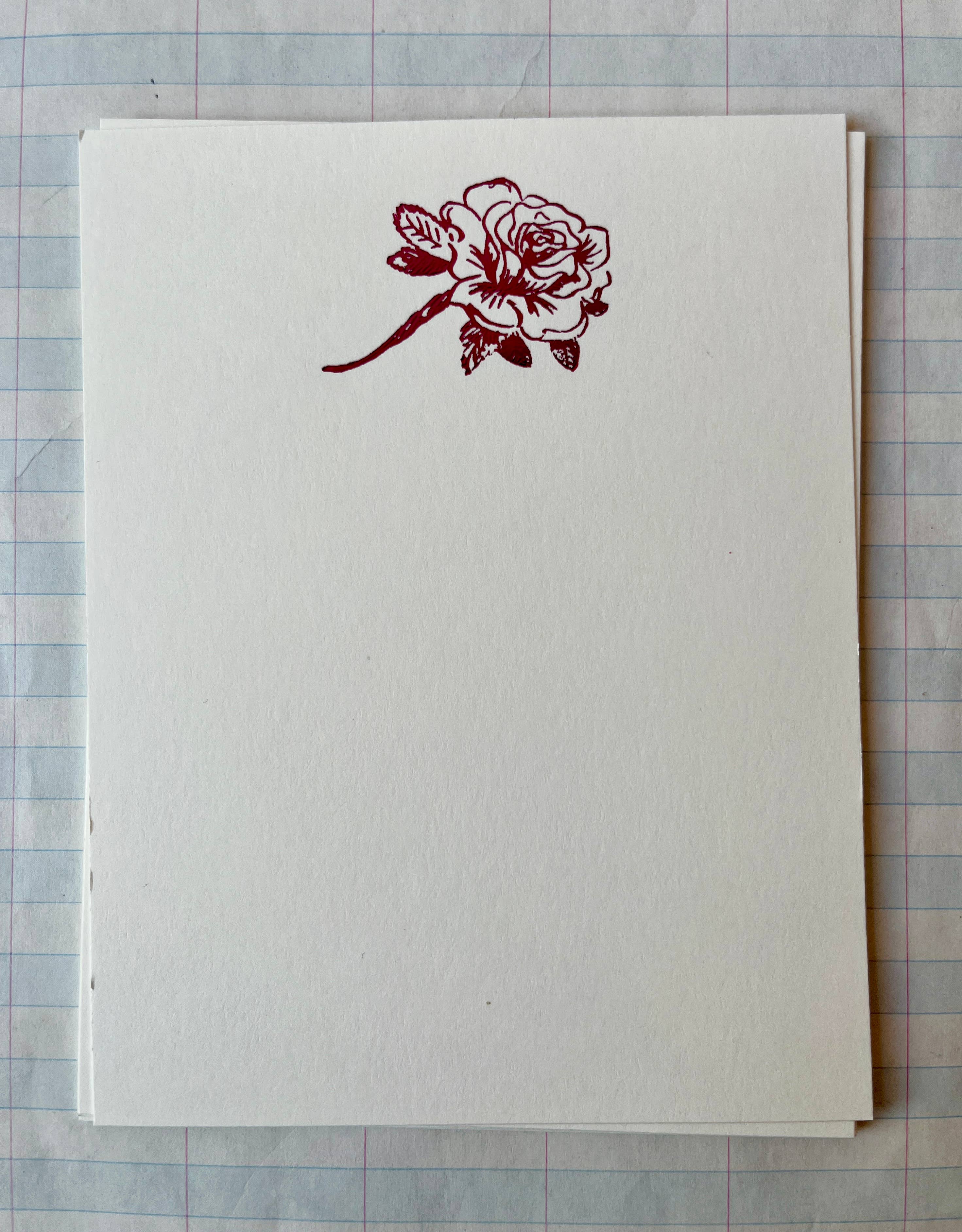Rose Foil Stationery