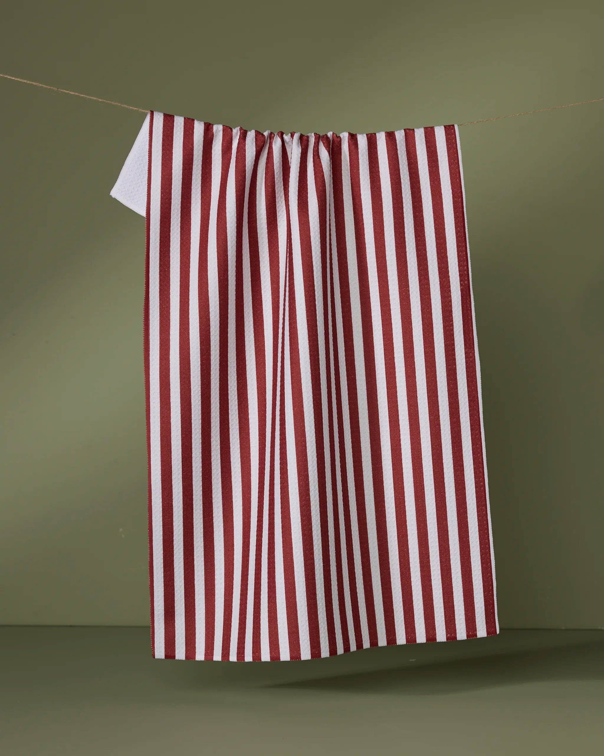 Red Ribbon Tea Towel