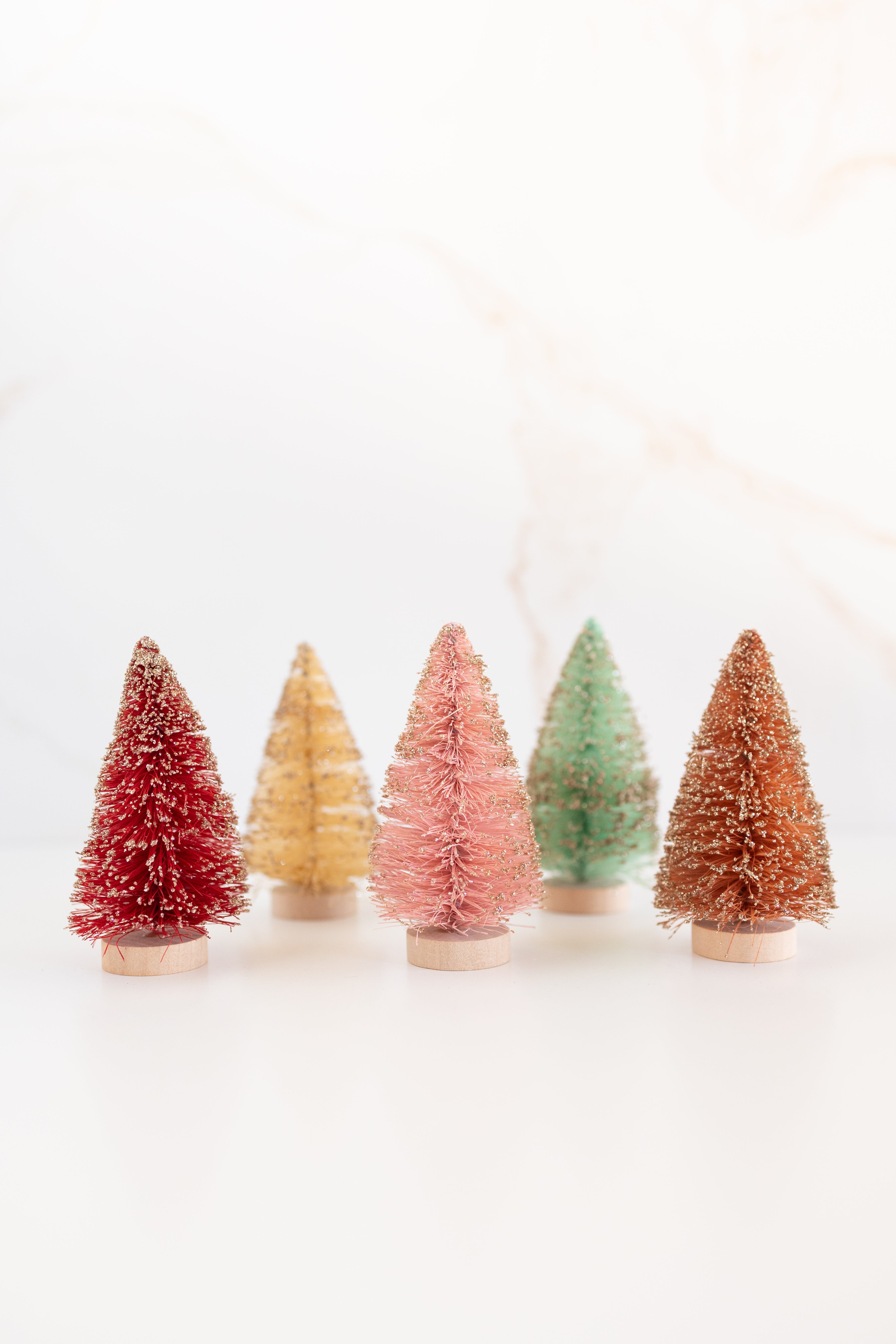 Glitter Bottle Brush Trees