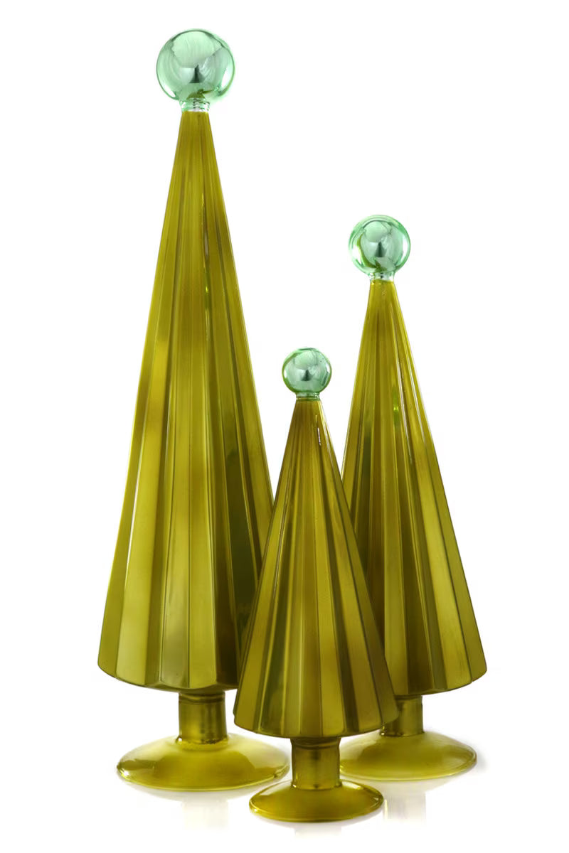 Pleated Tabletop Trees - Moss Aqua
