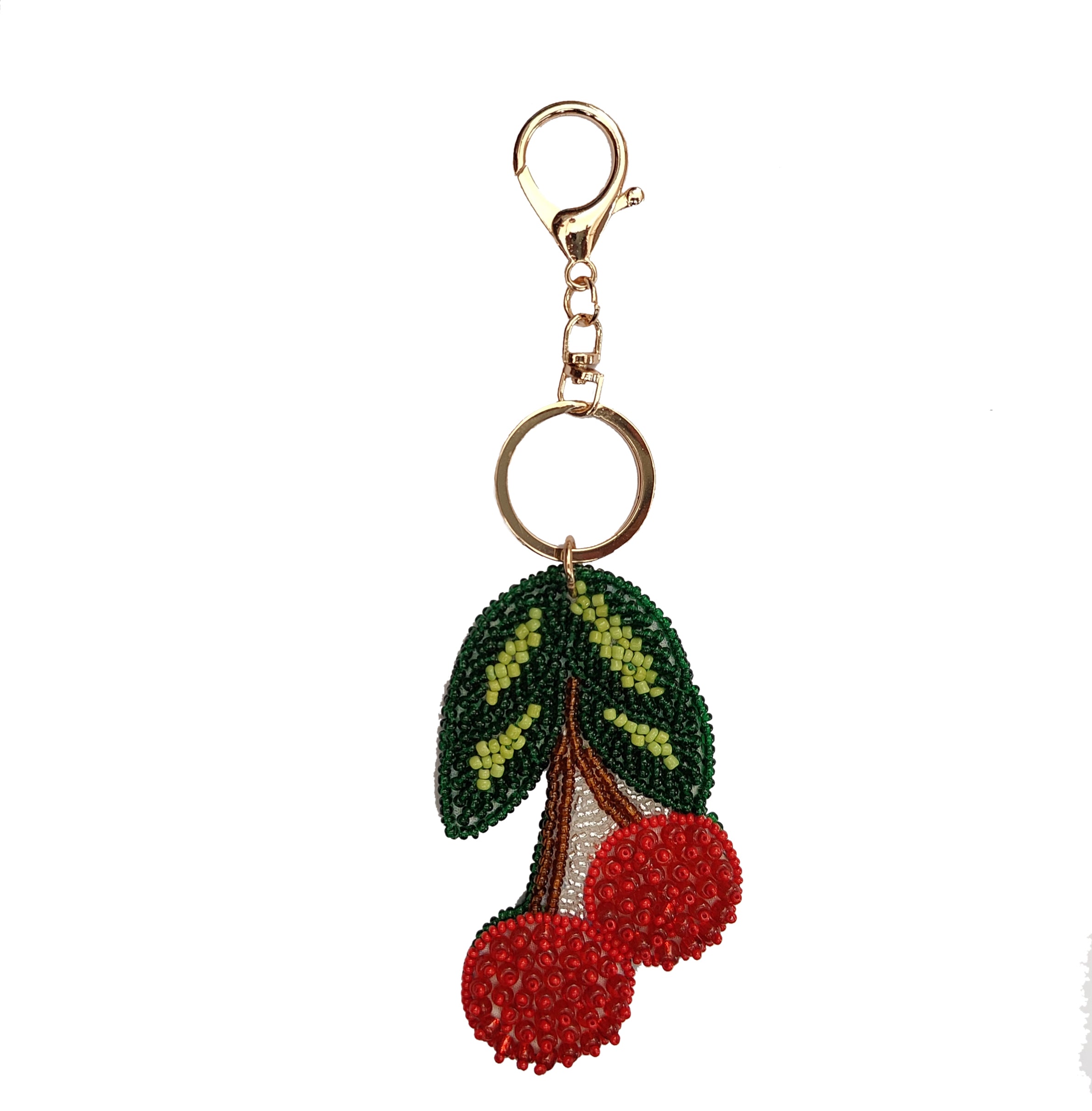 Cherries Beaded Bag Charm