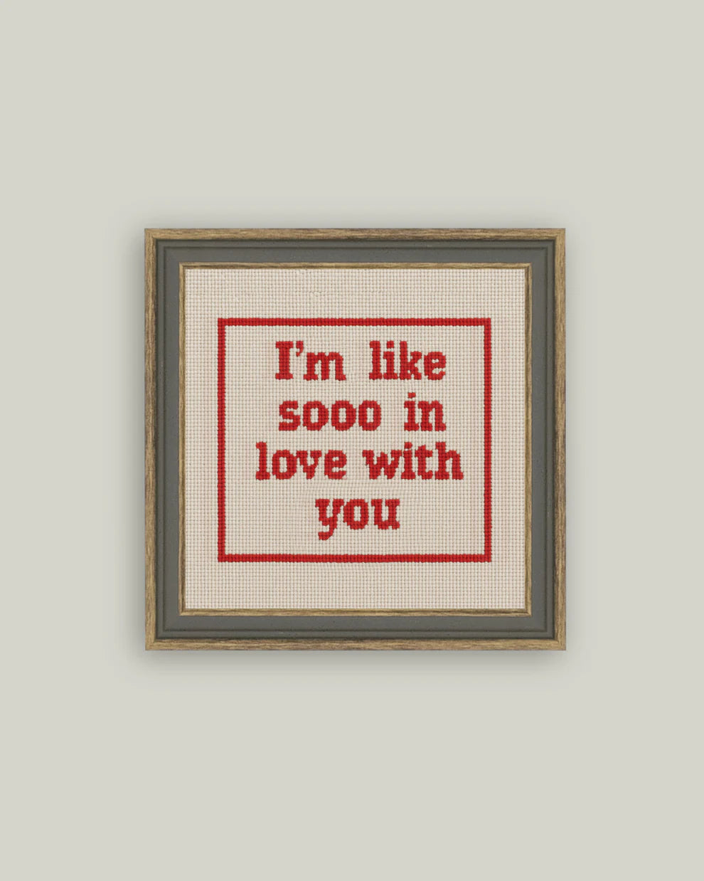 So In Love Cross Stitch Framed Art