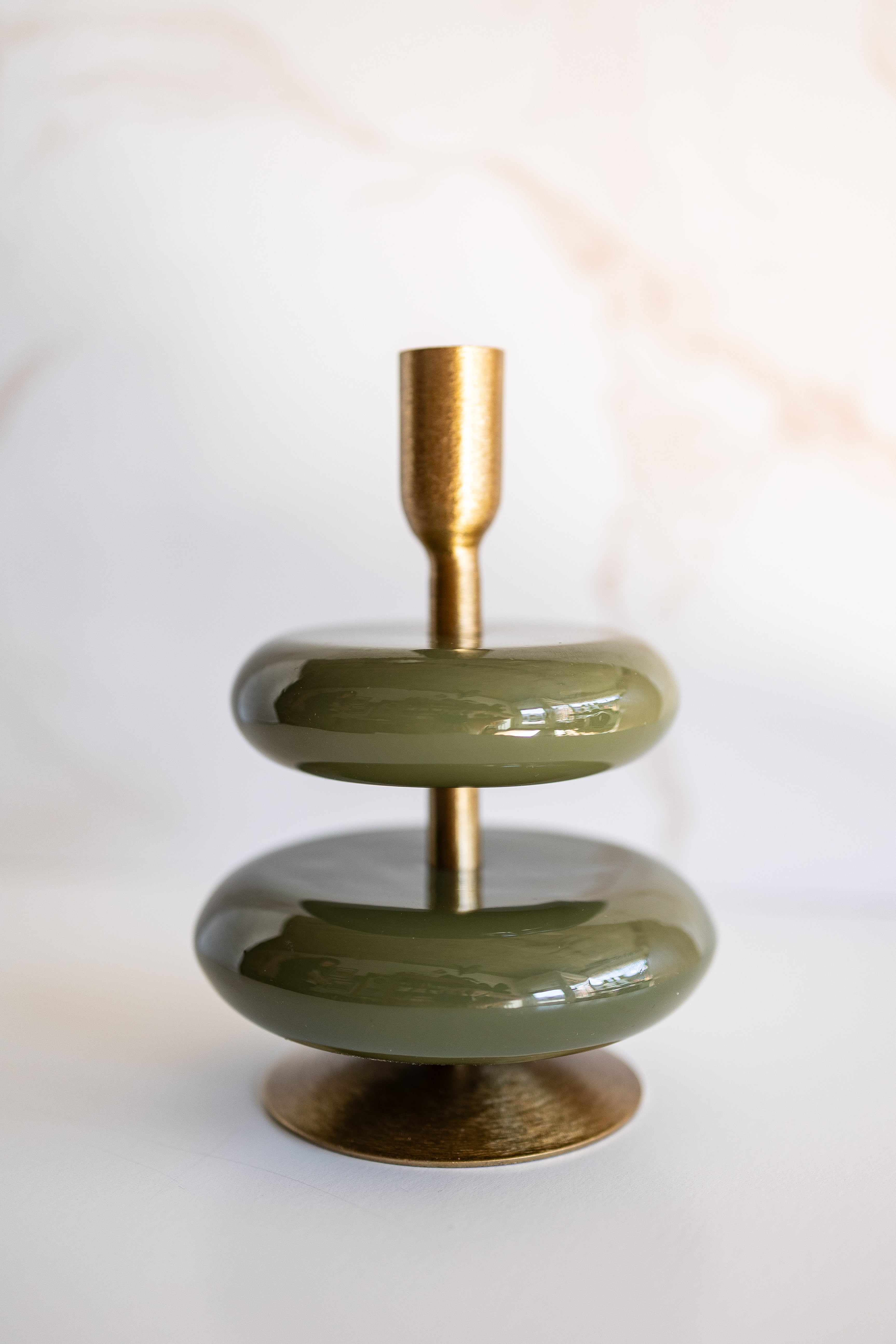 Green Enamel Taper Holder