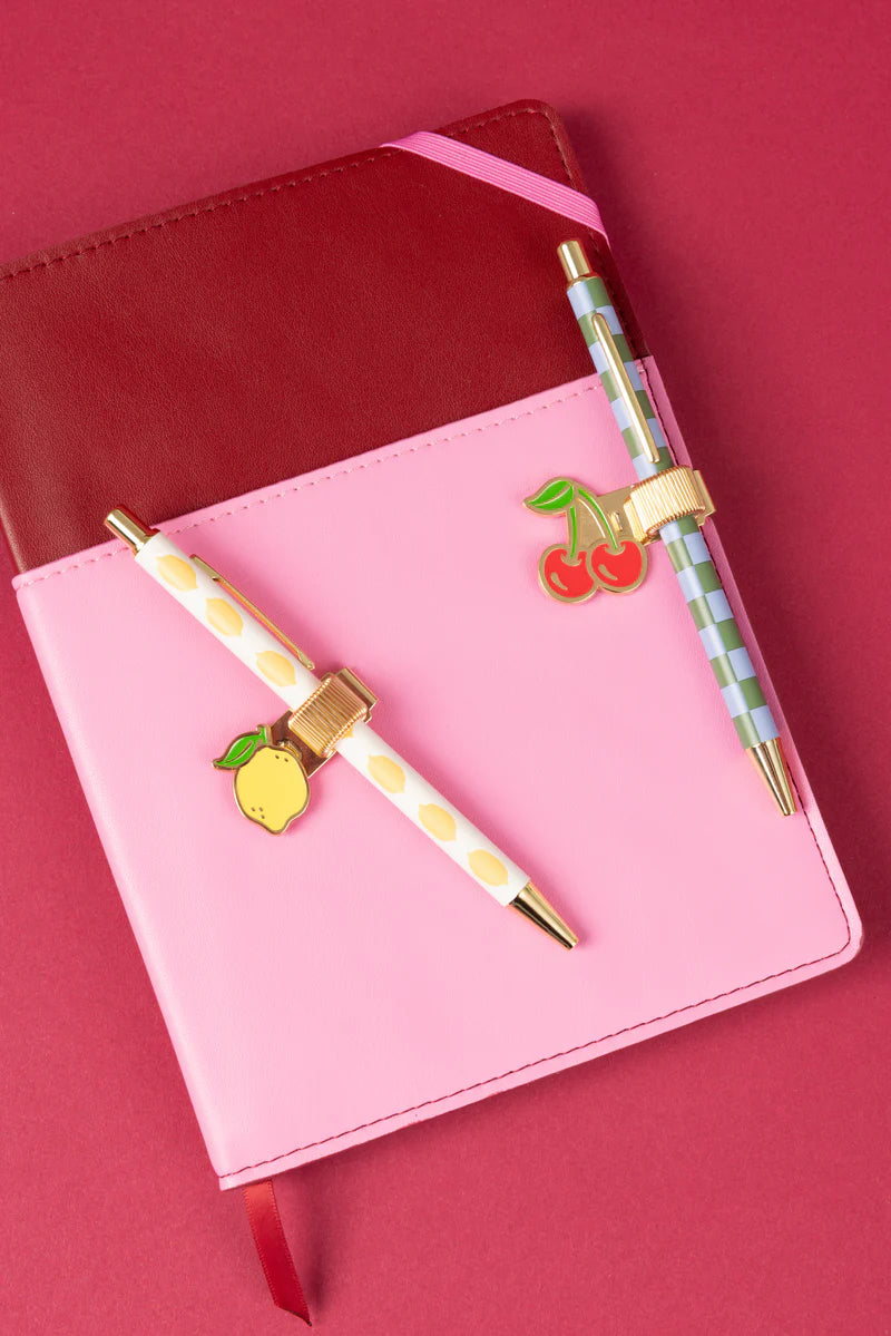 Pen Clips Cherry + Lemon