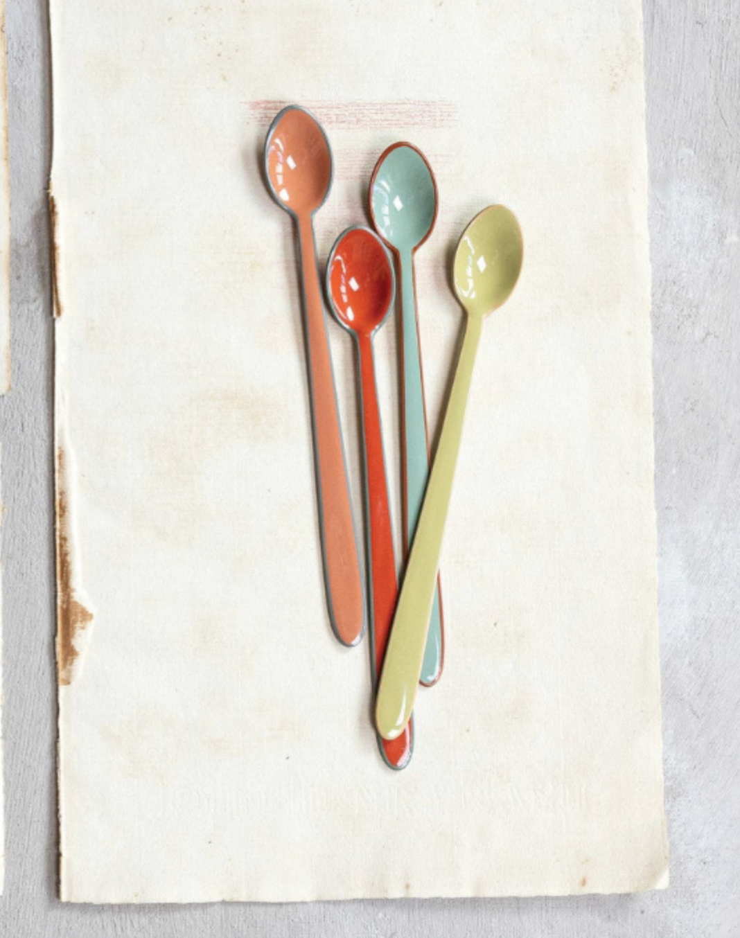 Enameled Cocktail Spoon