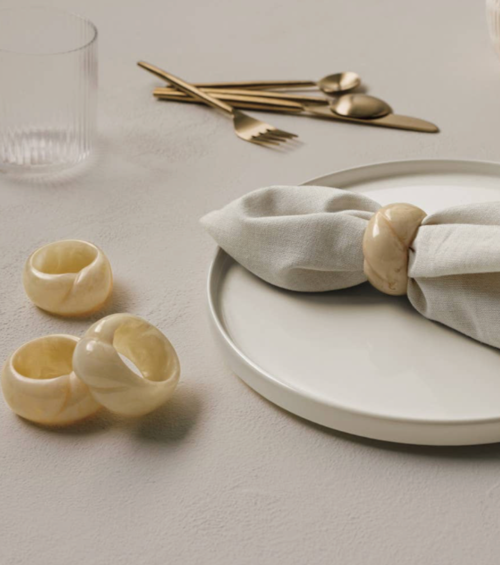 Ivory Resin Napkin Ring