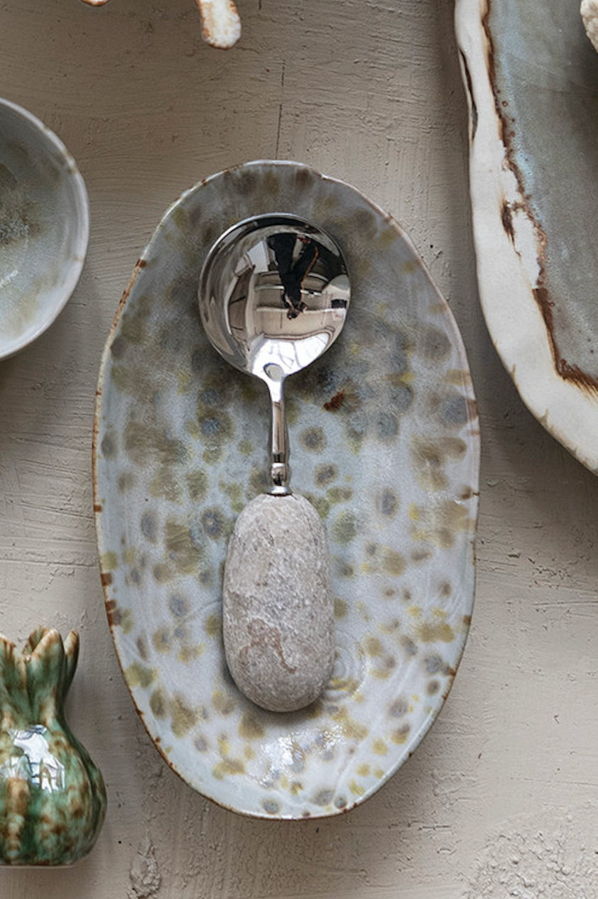 Speckled Stoneware Dish