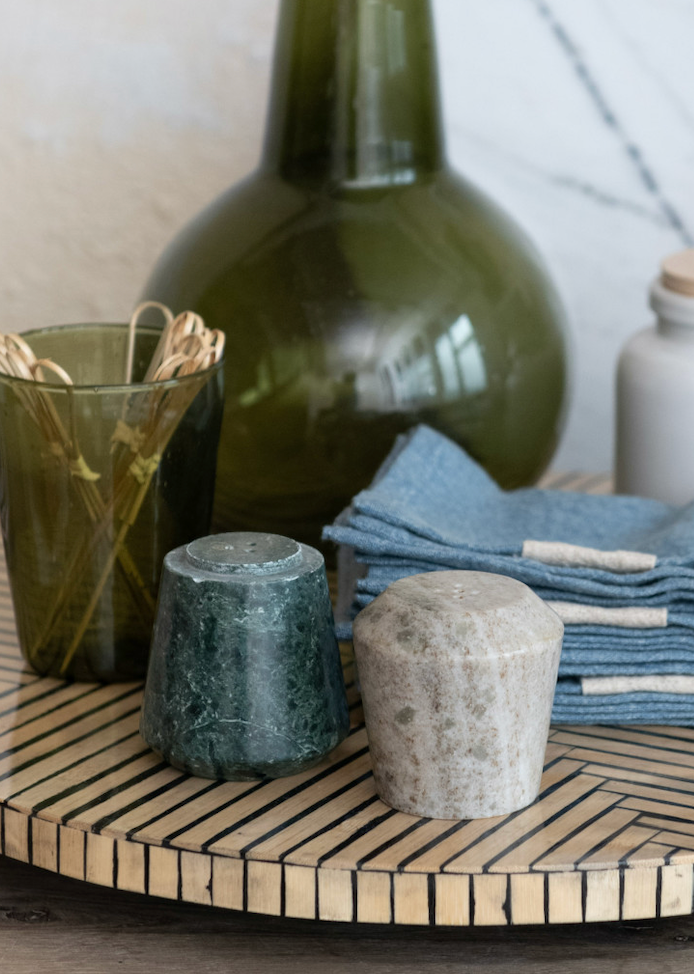 Marble Stackable Salt & Pepper Shakers