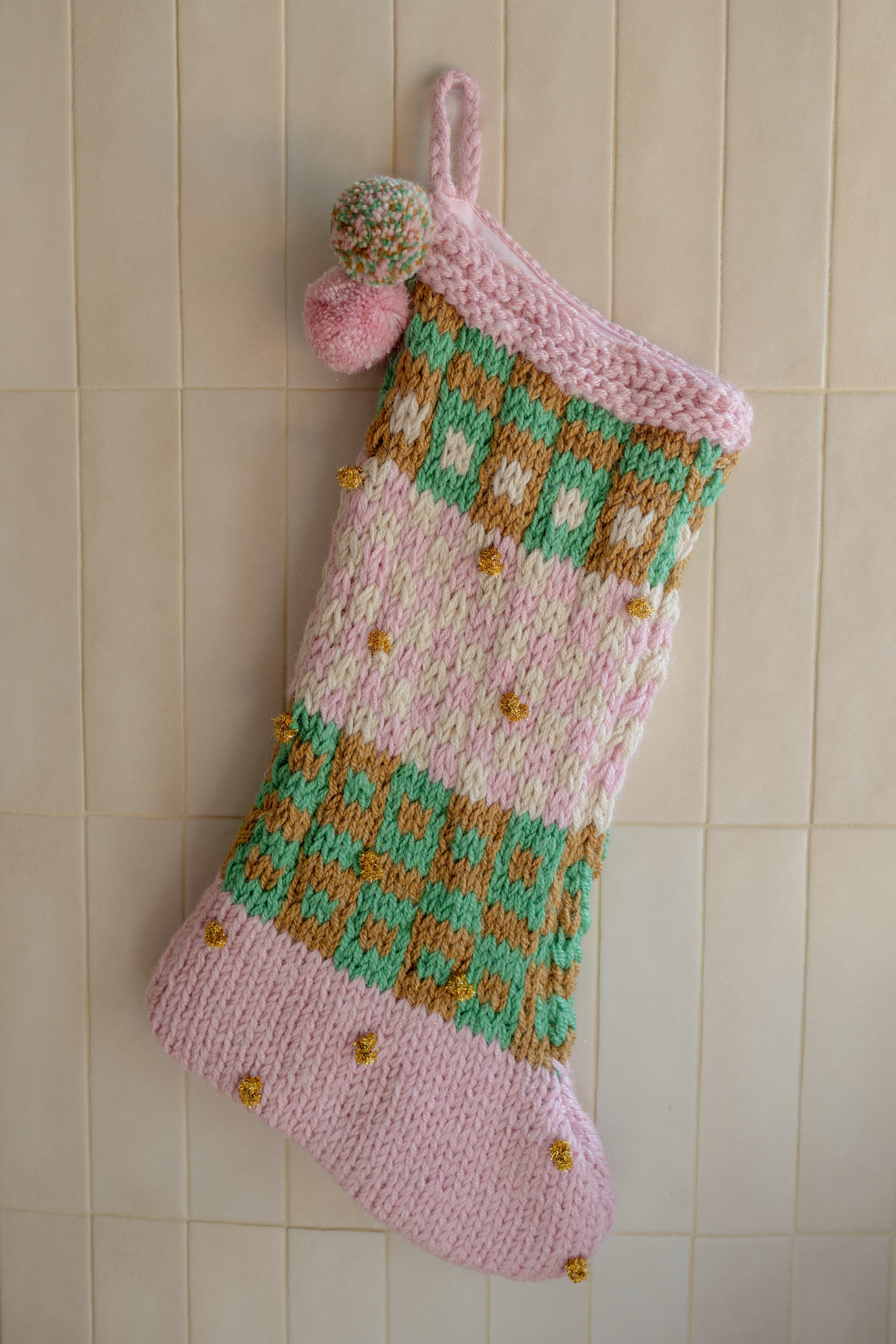 Crocheted Pom Stocking