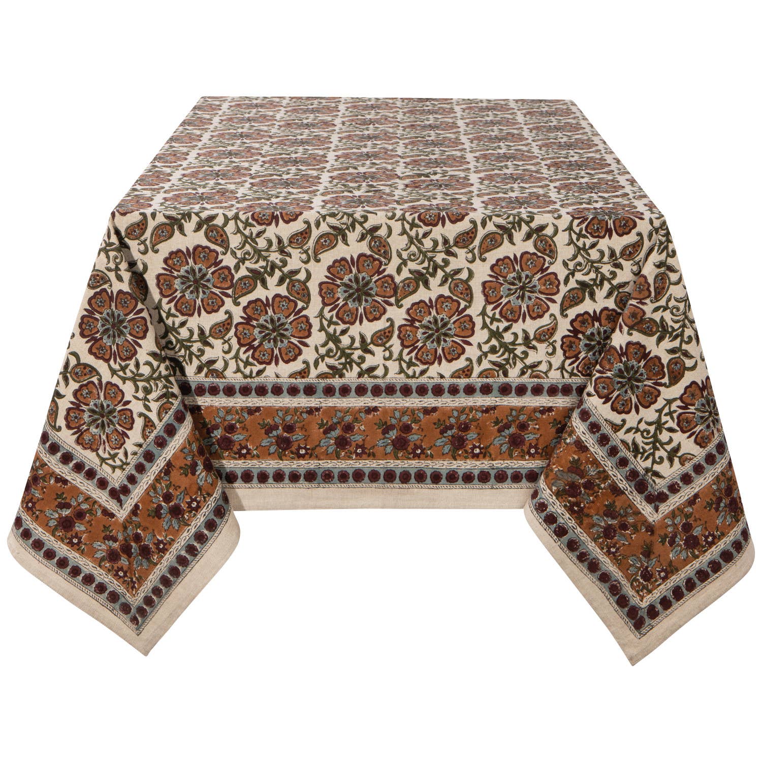 Elysian Block Print Tablecloth