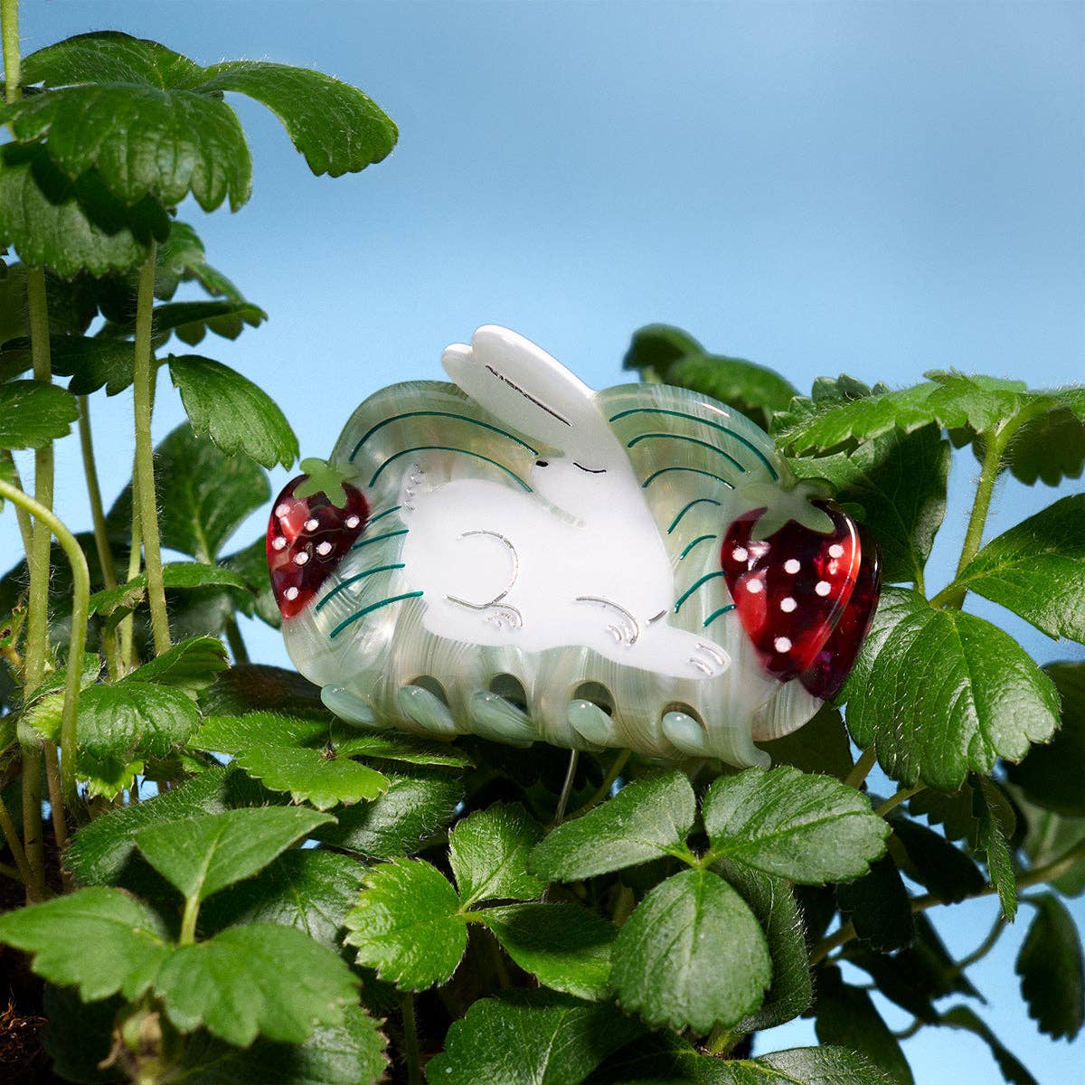 Strawberry Rabbit Hair Claw