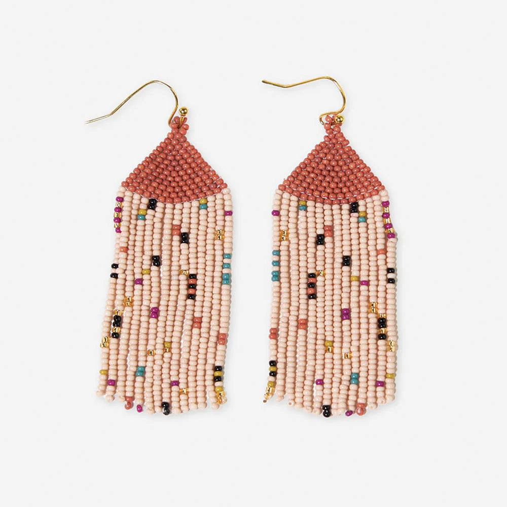 Confetti Beaded Fringe Earrings