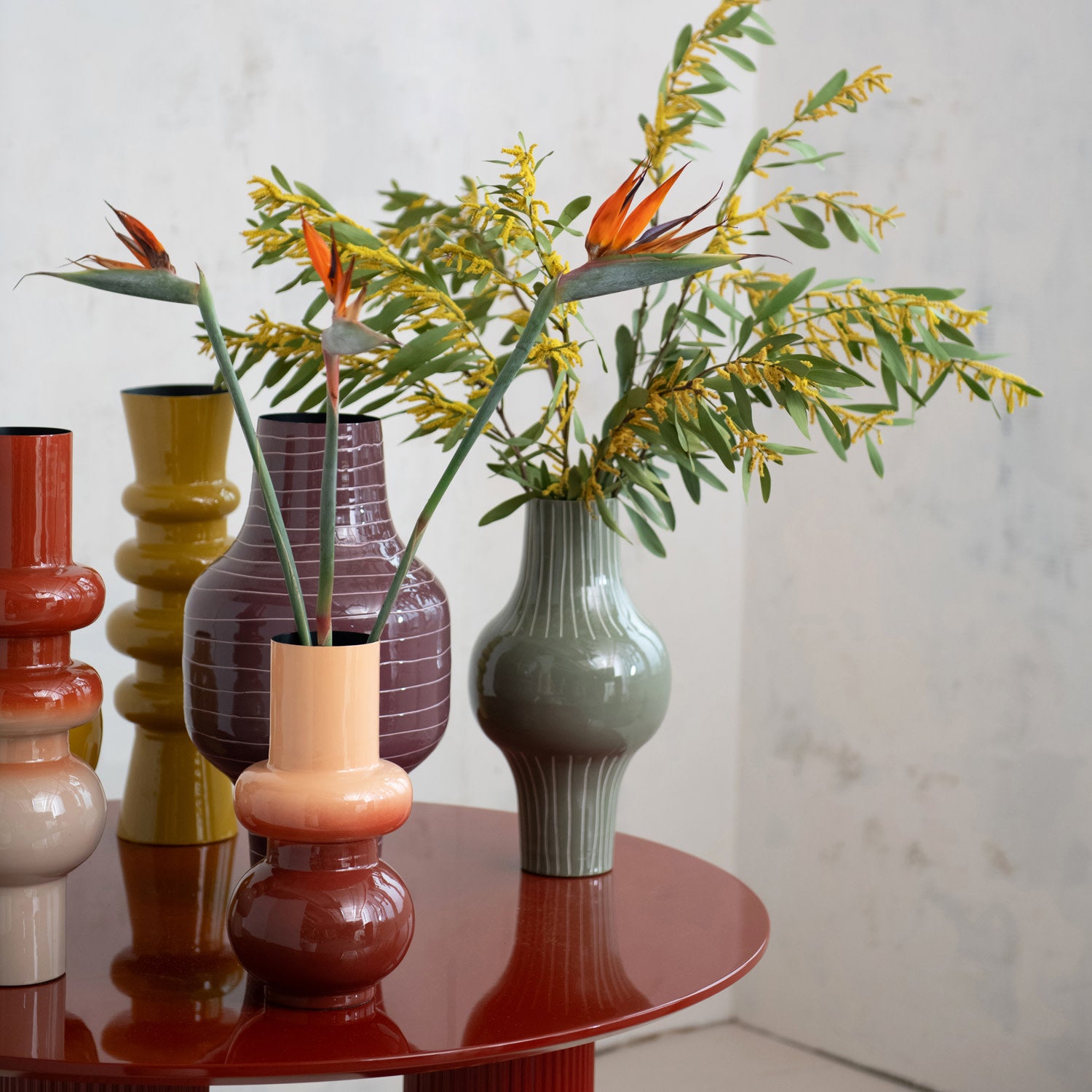 Organic Striped Vase