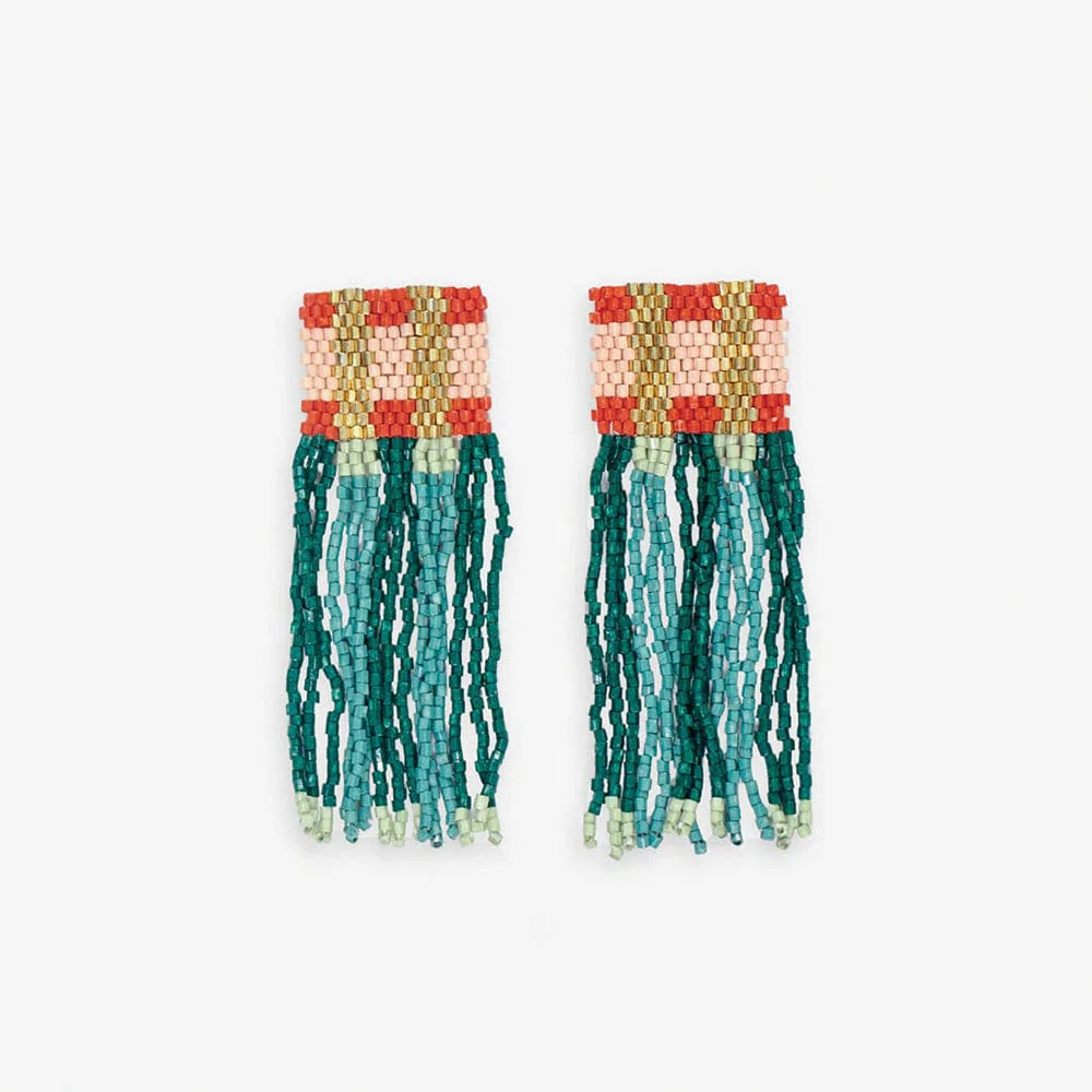 Colorblock Fringe Earrings