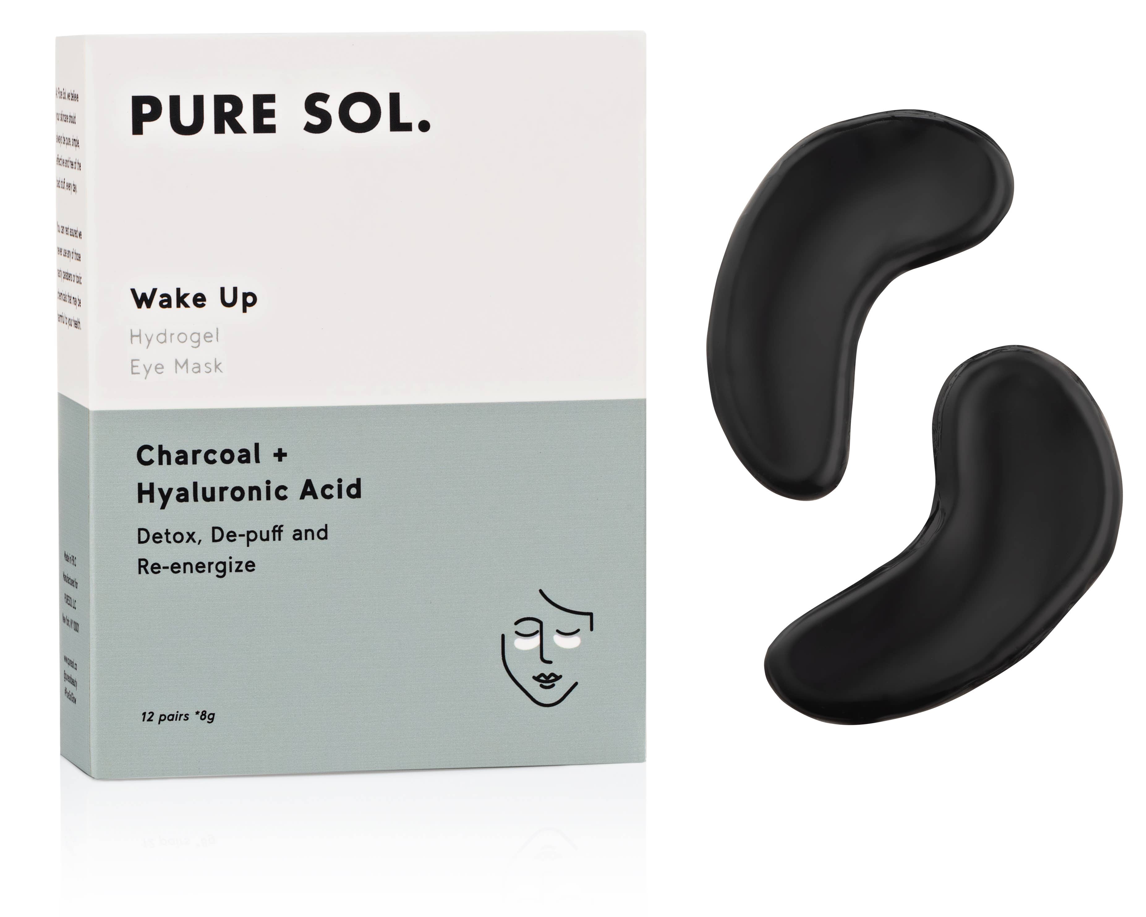 Wake Up Hydrogel Charcoal + Hyaluronic Eye Patch Set