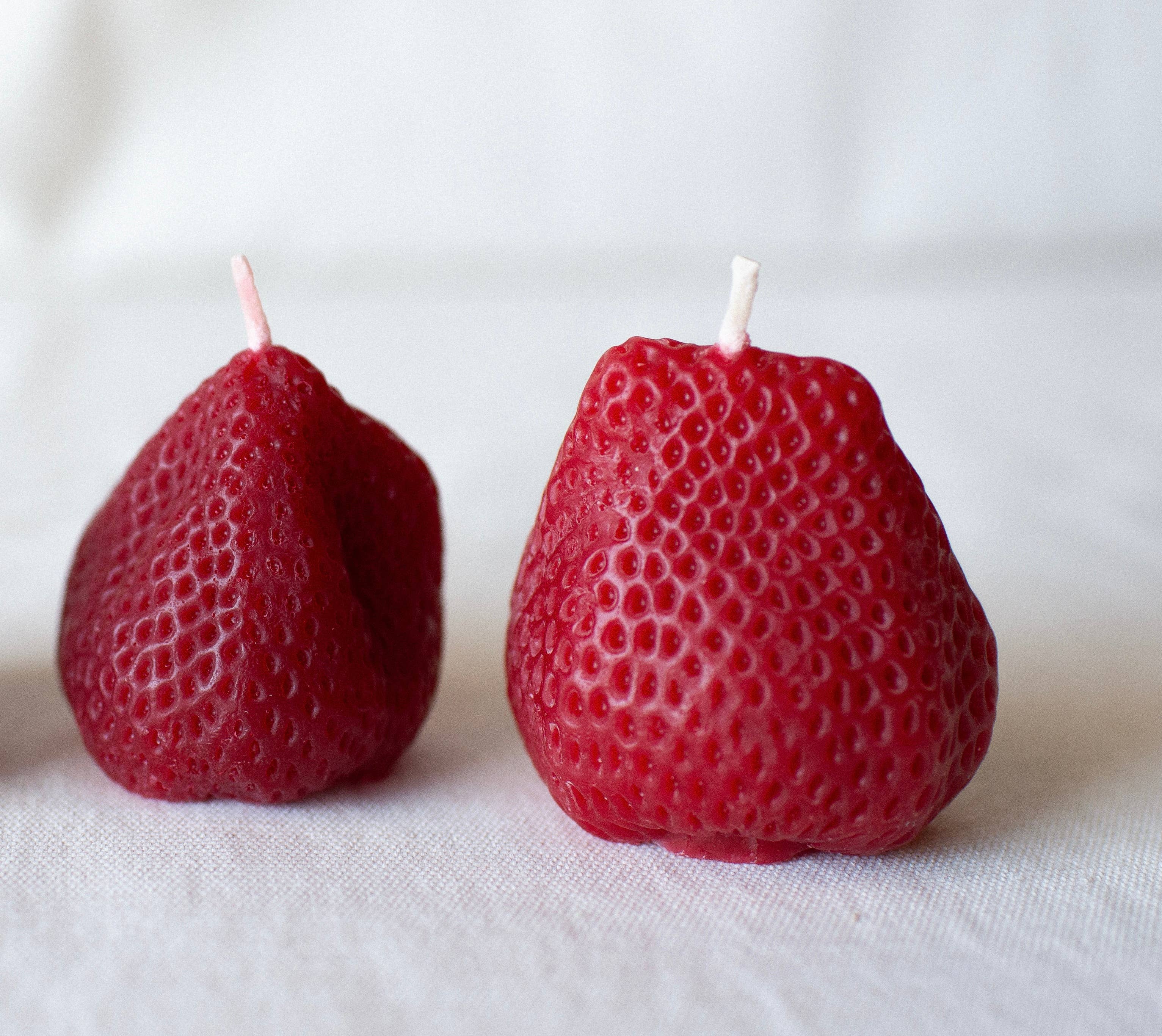 Beeswax Strawberry Candle