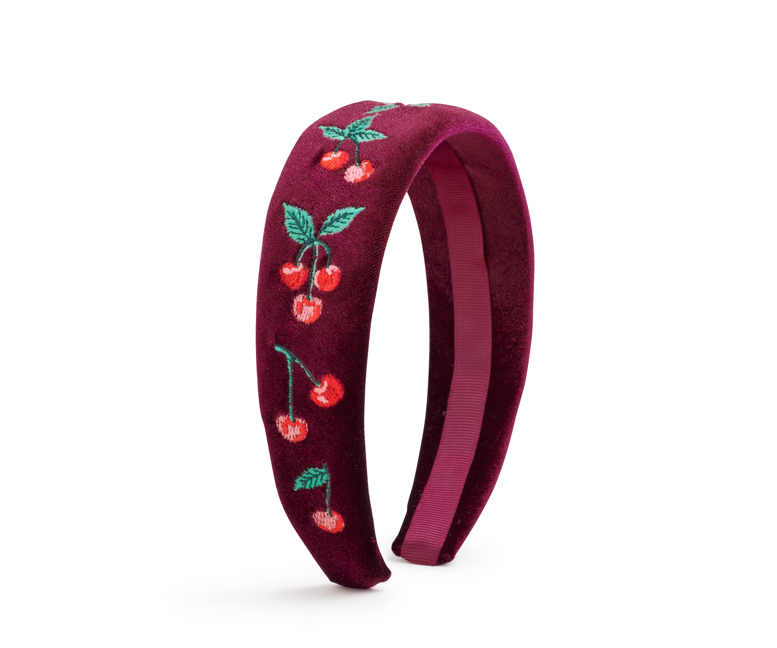 Cherries Embroidered Headband