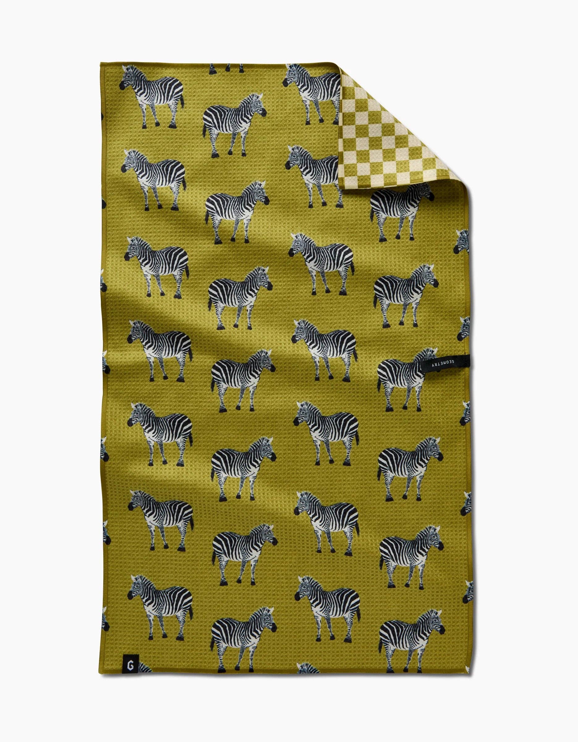 Zebra Double Sided Tea Towel