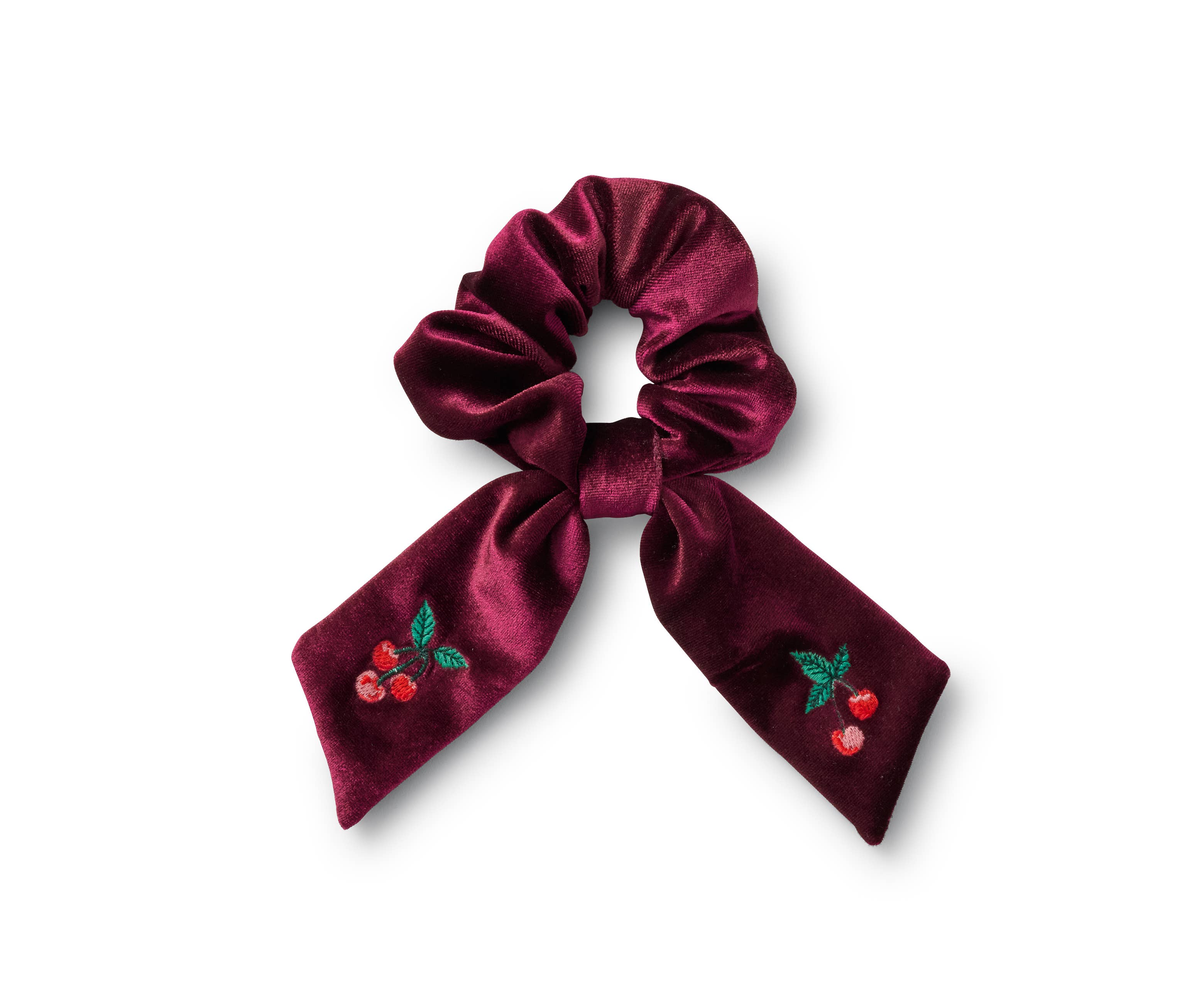 Cherries Embroidered Scrunchie