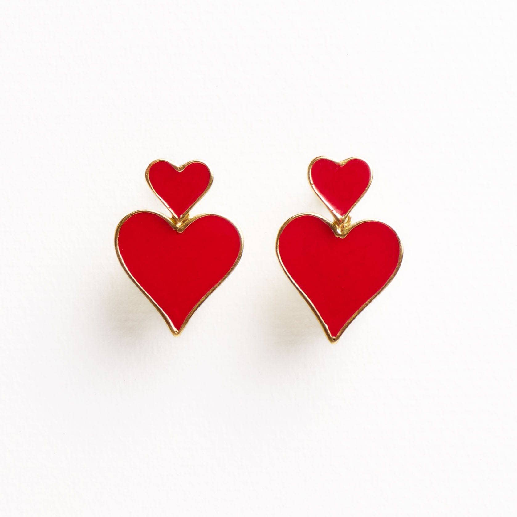 Cordelia Double Heart Earrings
