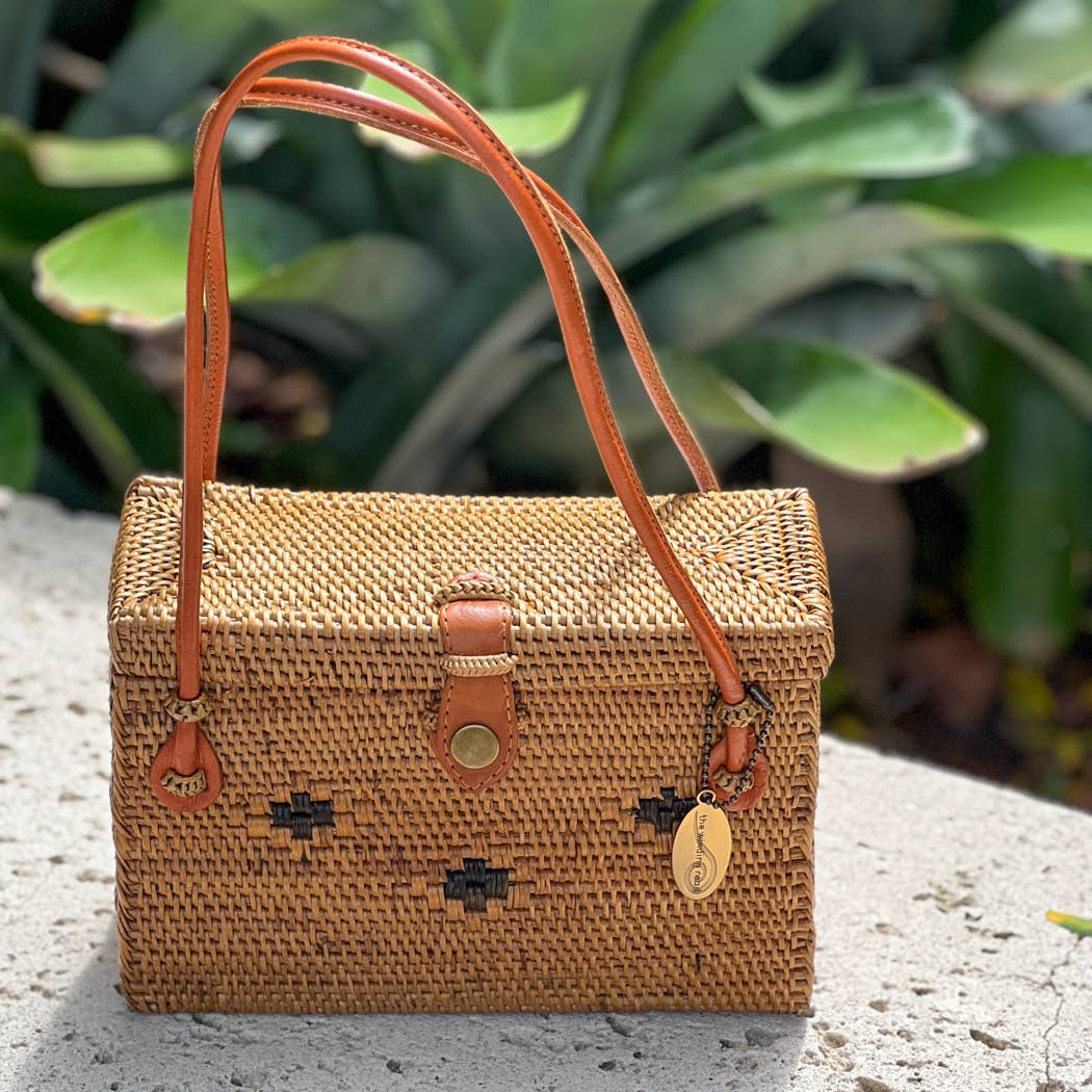 Ata Vine Rattan Box Handbag