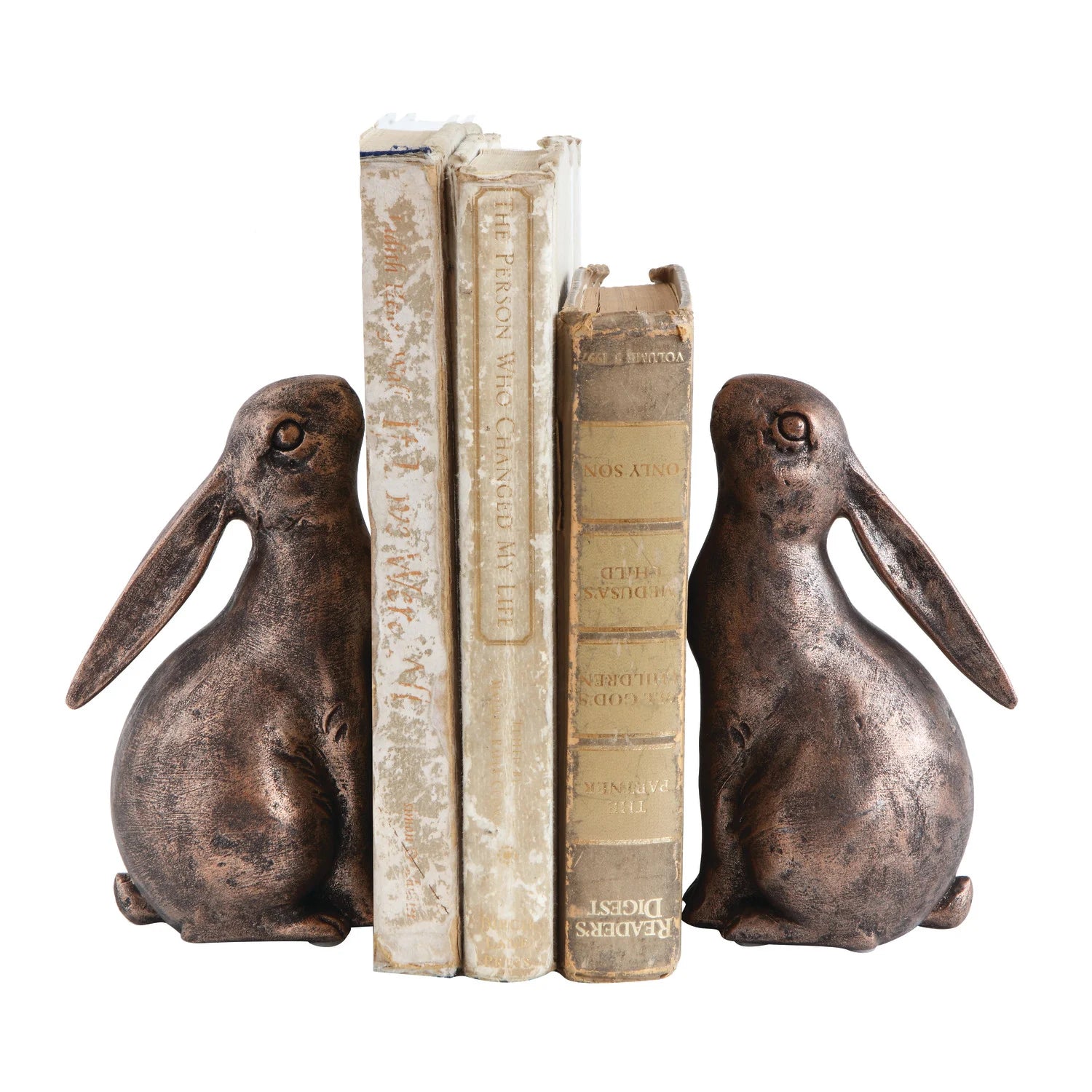Bronze Hare Bookend