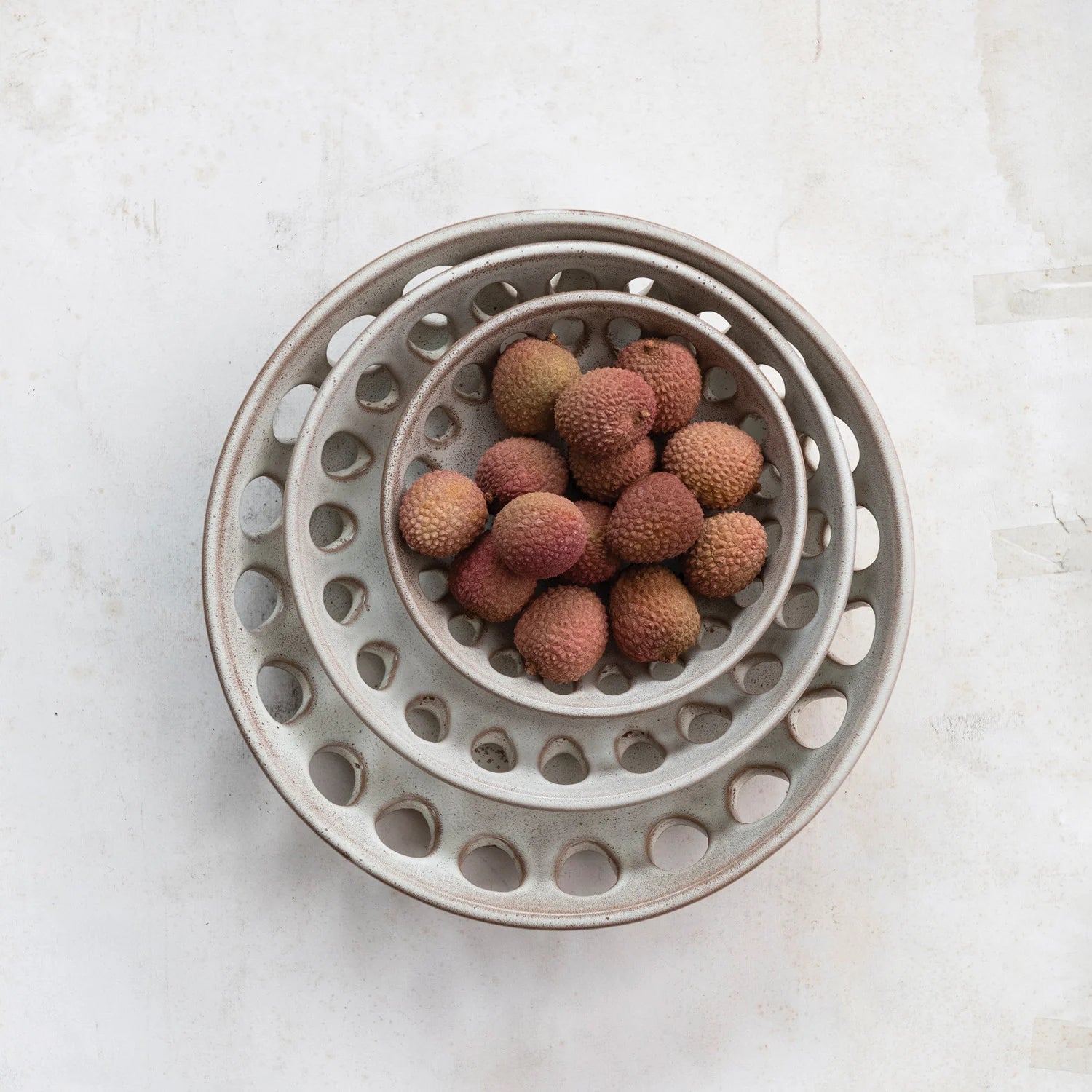 Stoneware Basket Bowls