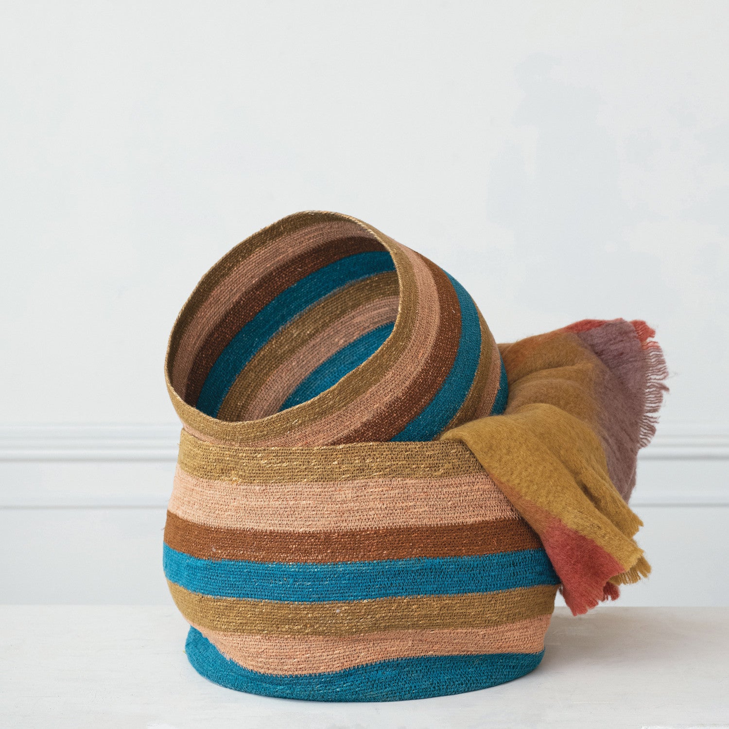 Striped Seagrass Baskets