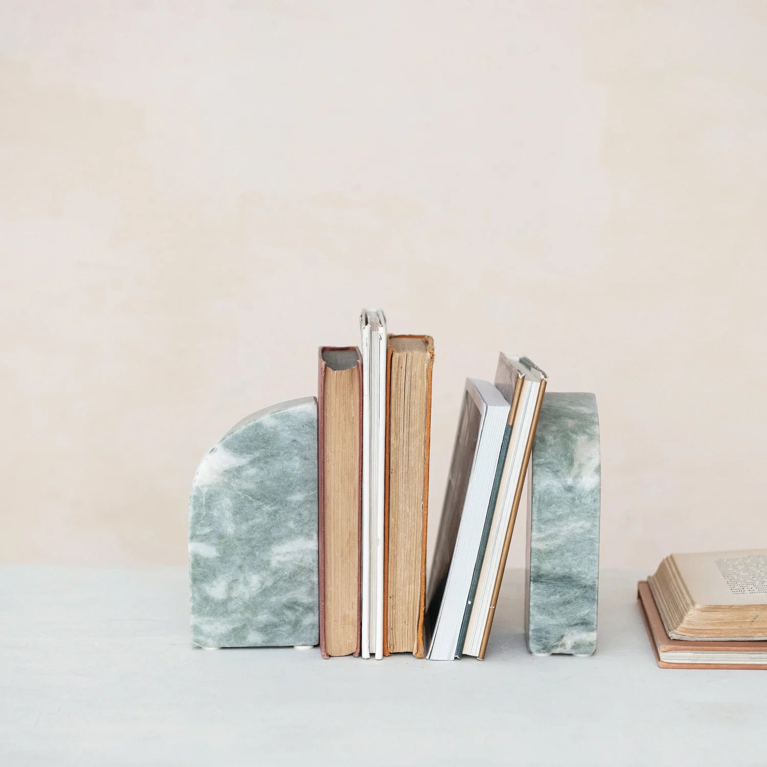 Green Marble Bookend