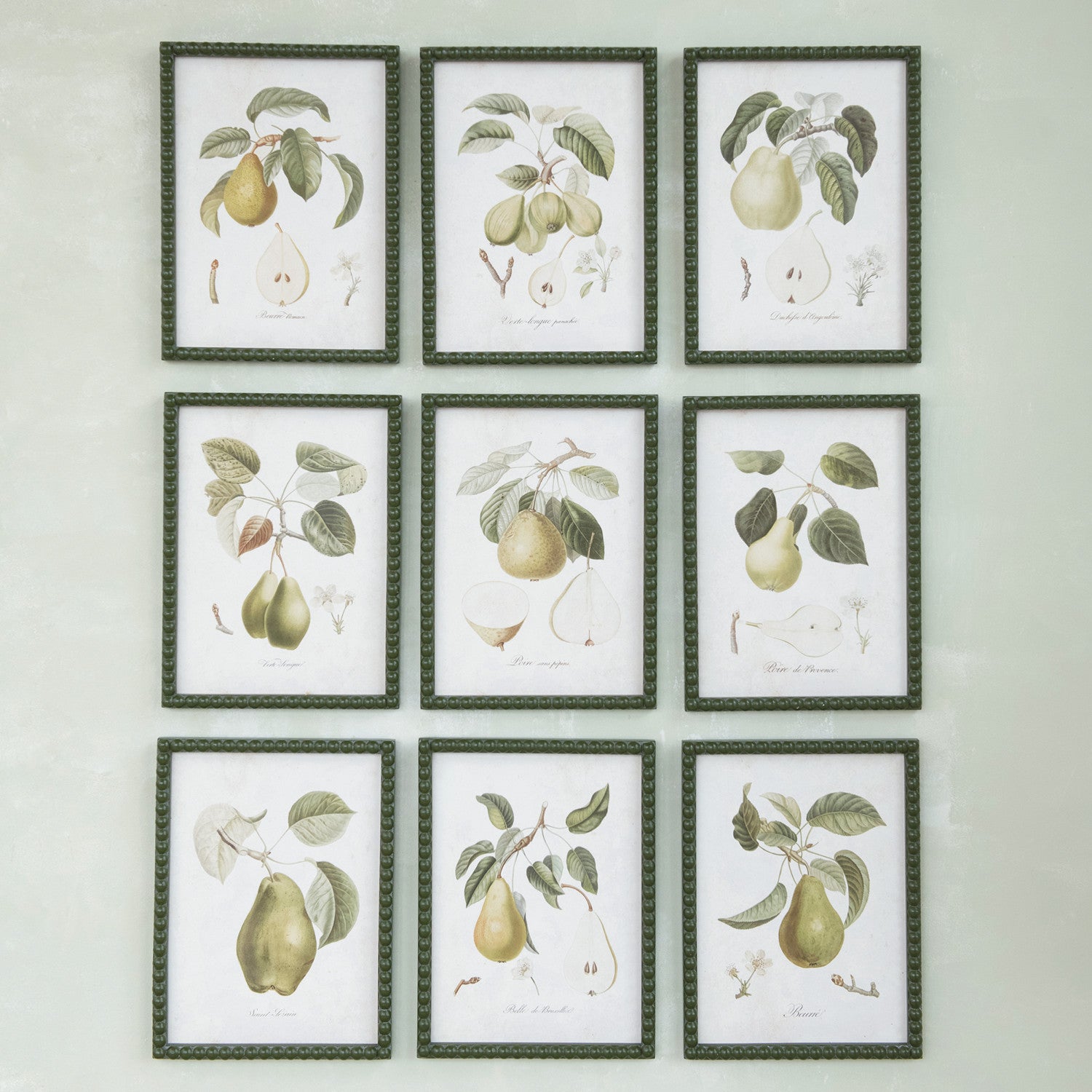 Hobnail Framed Pear Print