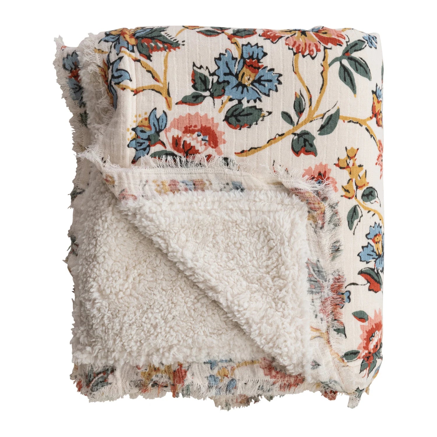 Flower Sherpa Throw
