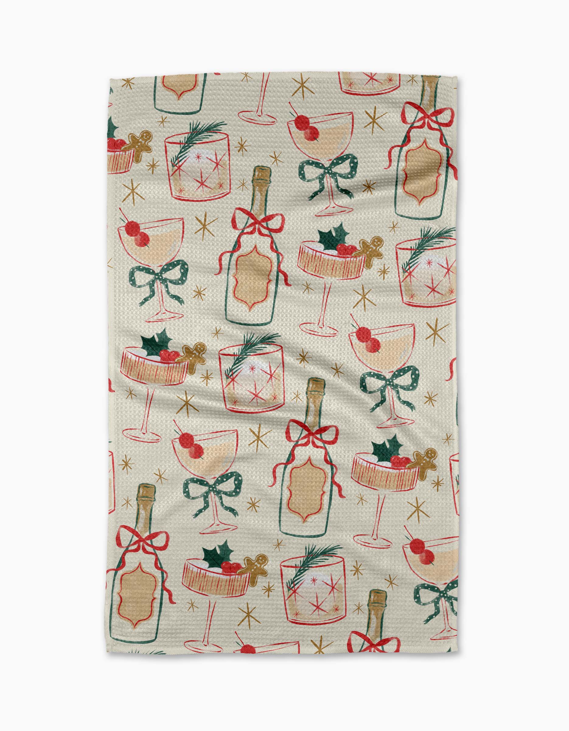 Christmas Cocktails Tea Towel