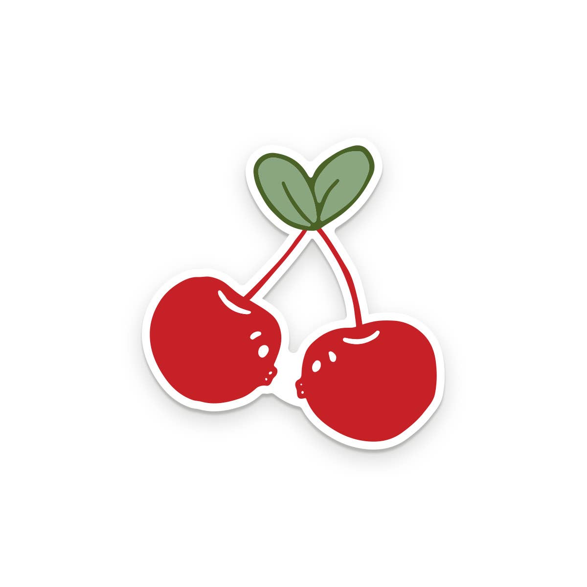 Kissing Cherries Vinyl Sticker