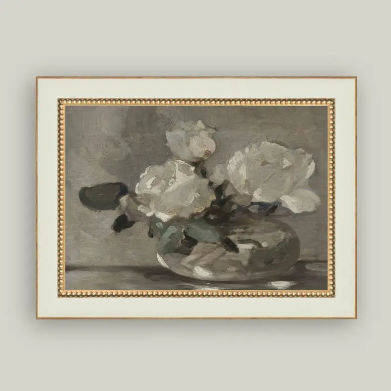 Roses Are White Framed Art