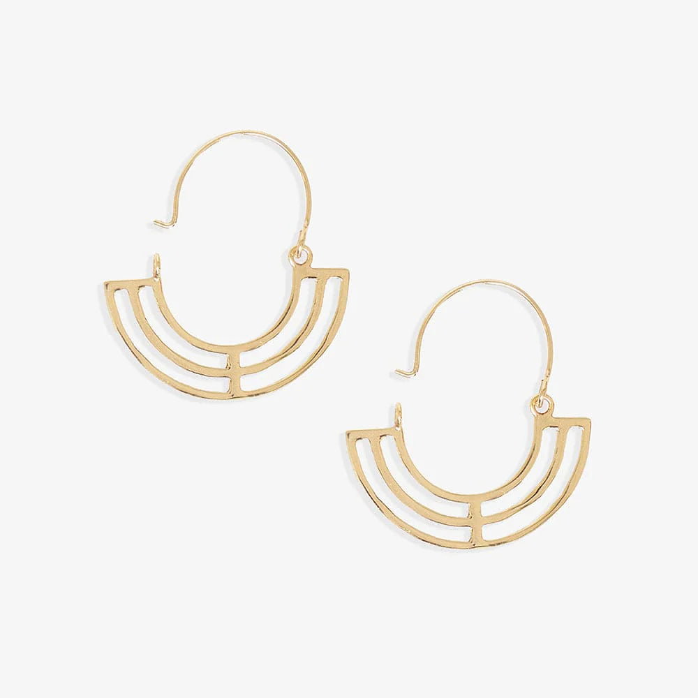 Cut Circle Brass Hoops