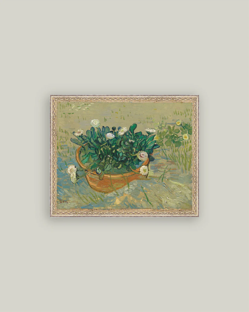 Basket of Daisies Framed Art