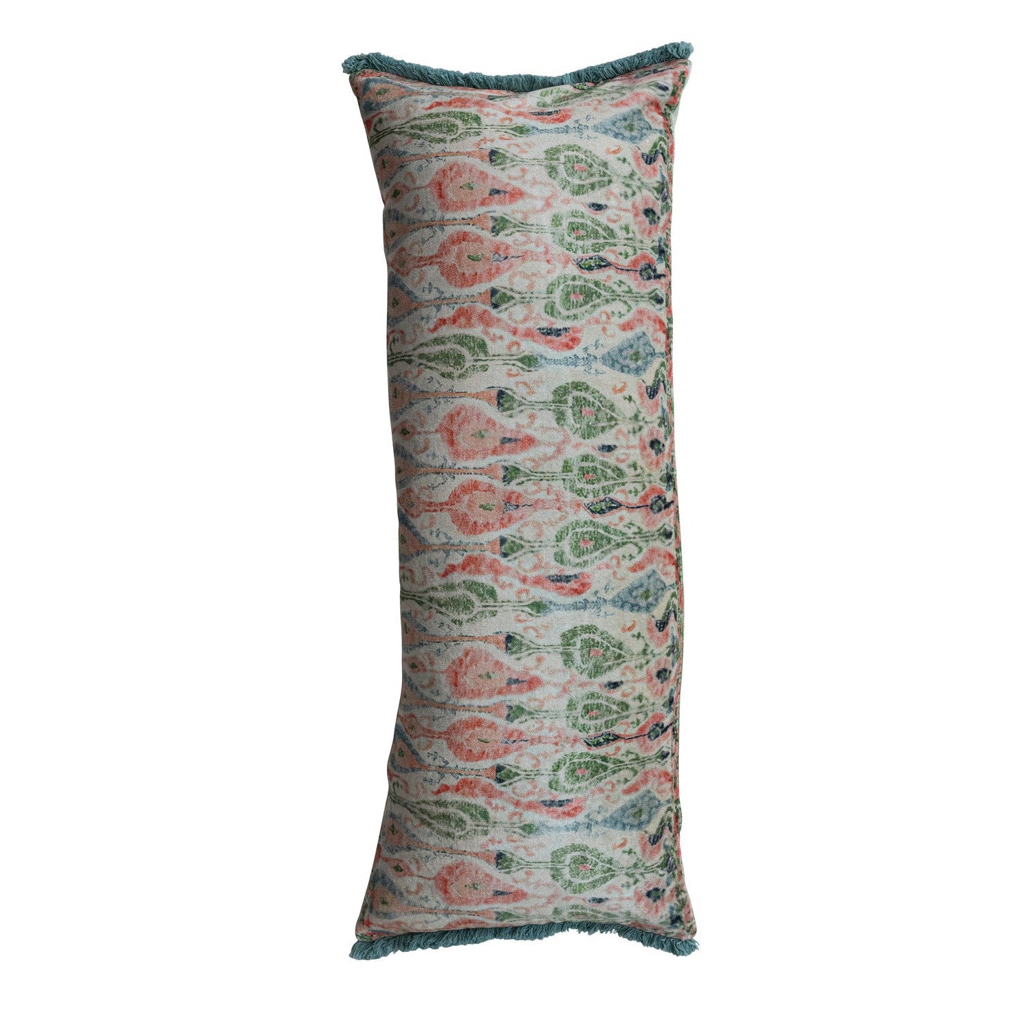 Velvet Fringe Lumbar Pillow